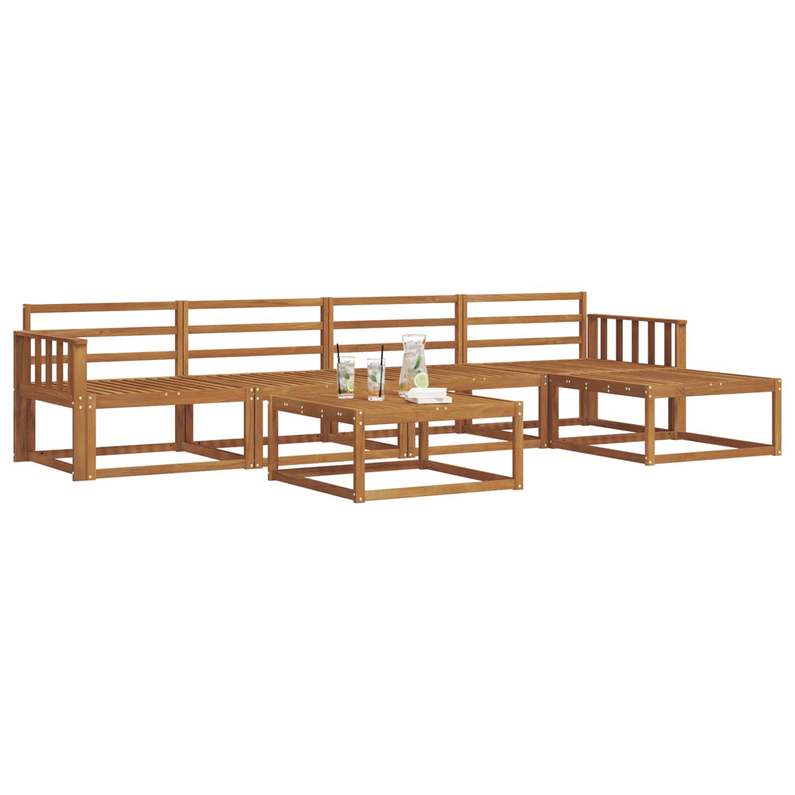 Ensemble de canapés d'extérieur 6 pcs Naturel - XIOS
