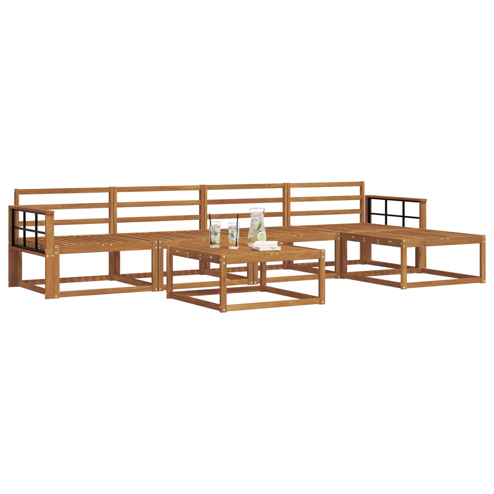 Ensemble de canapés d'extérieur 6 pcs Naturel - XIOS