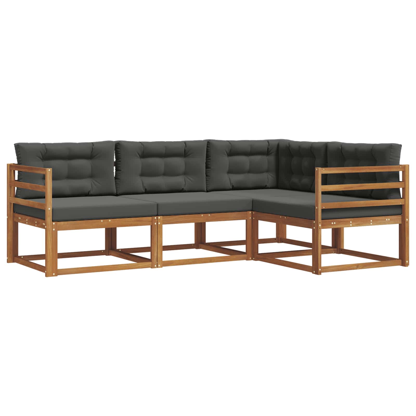Ensemble de canapés d'extérieur 4 pcs Naturel et Anthracite - XIOS