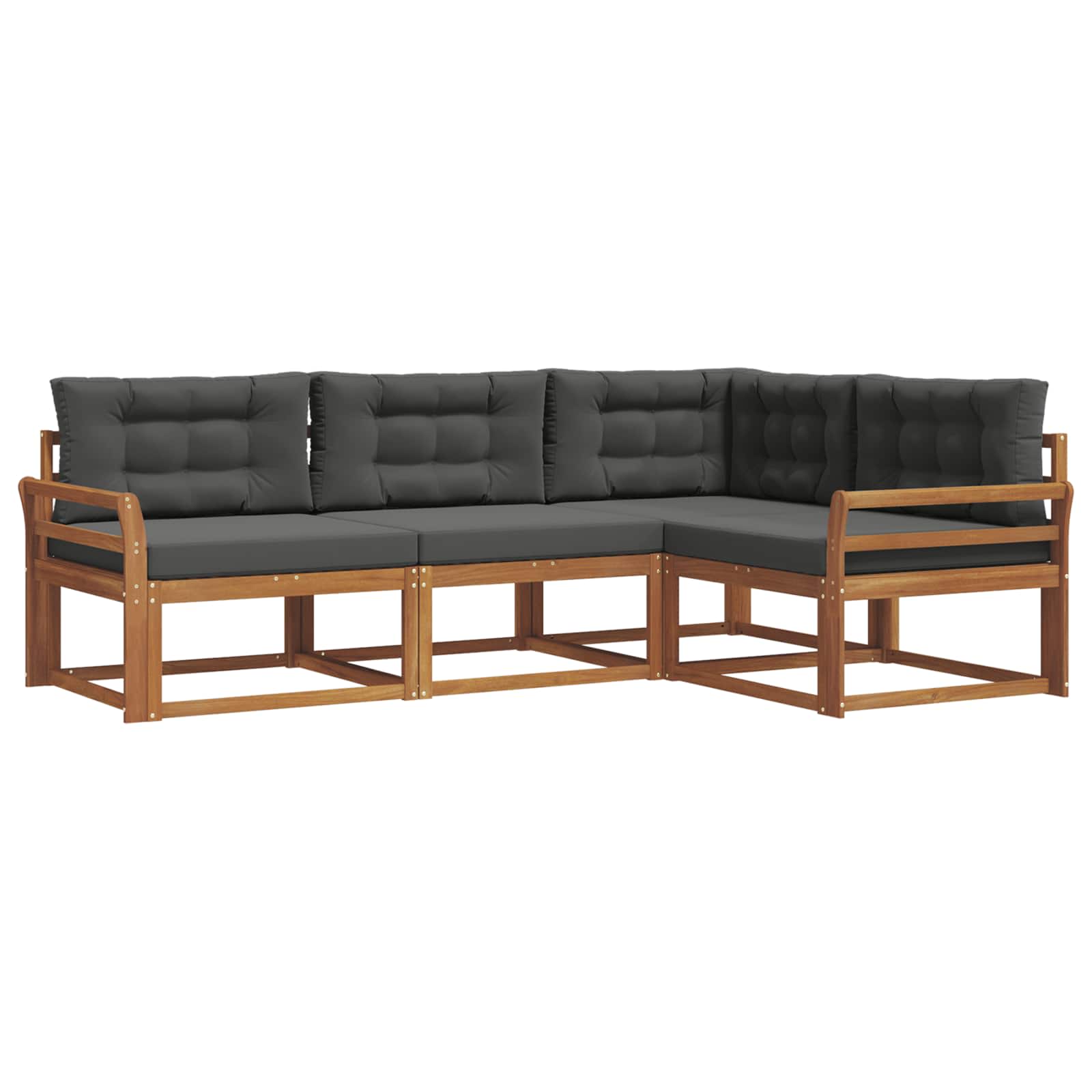 Ensemble de canapés d'extérieur 4 pcs Naturel et Anthracite - XIOS