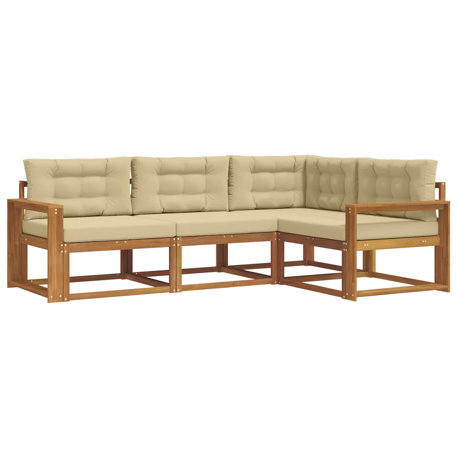 Ensemble de canapés d'extérieur 4 pcs Naturel et Beige - XIOS