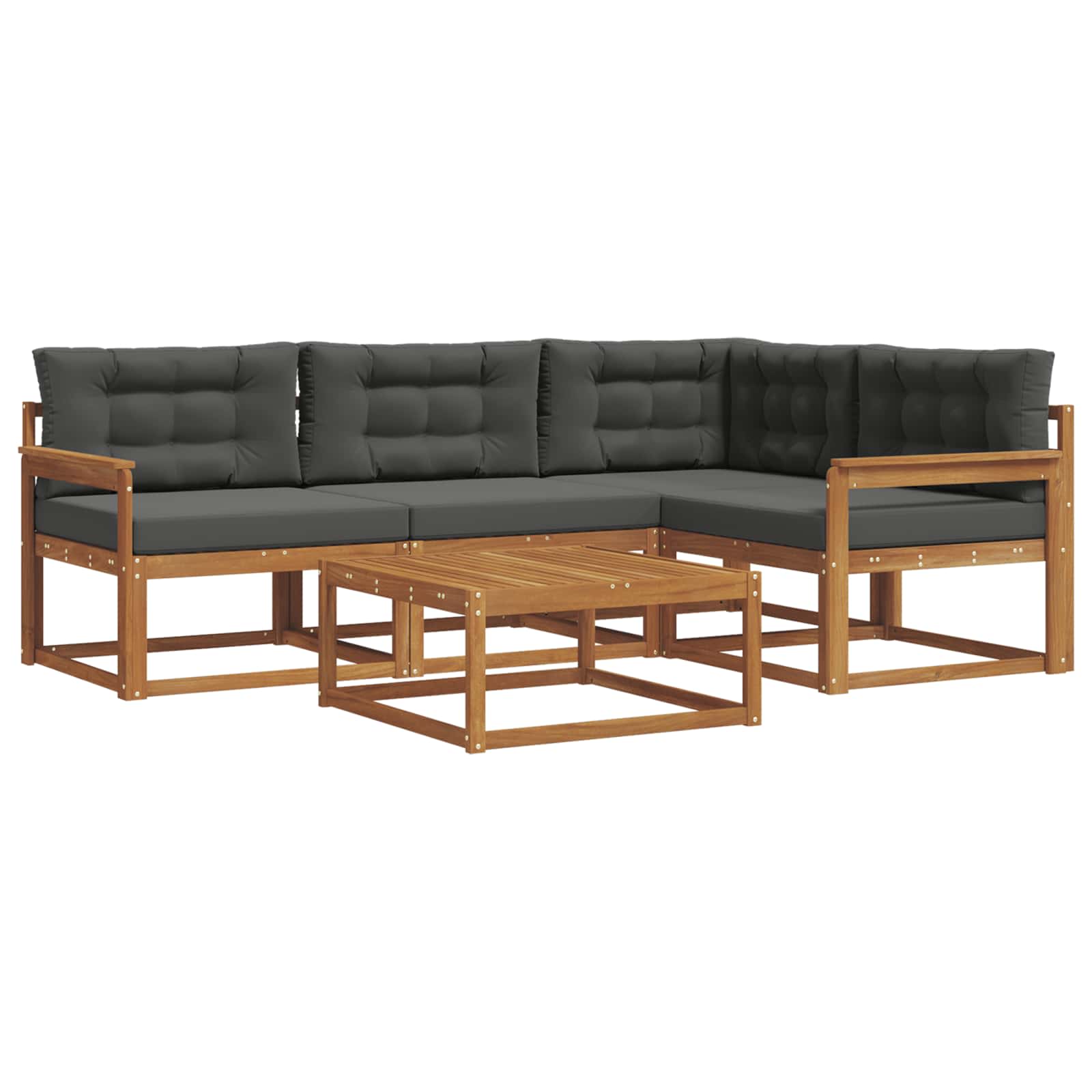 Ensemble de canapés d'extérieur 5 pcs Naturel et Anthracite - XIOS