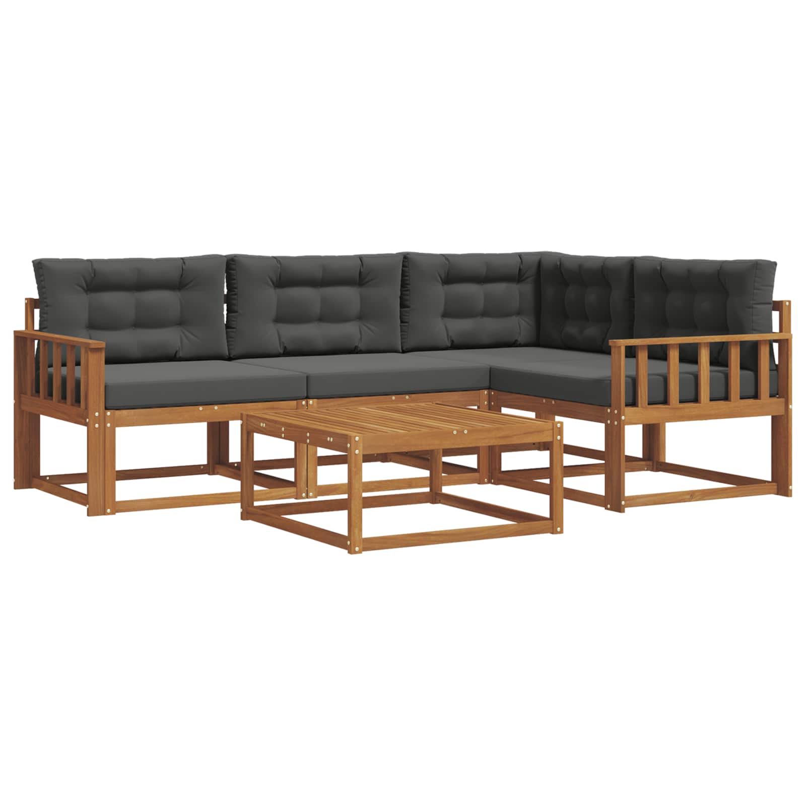 Ensemble de canapés d'extérieur 5 pcs Naturel et Anthracite - XIOS