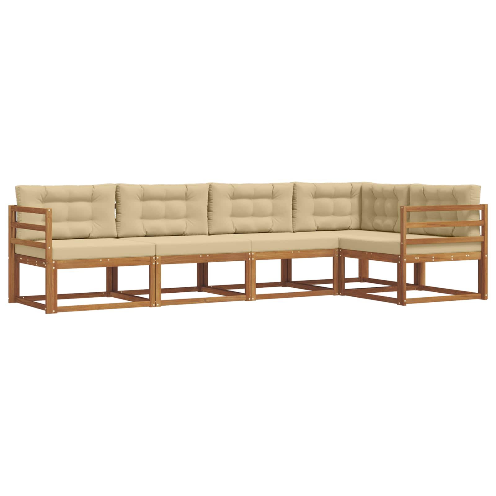Ensemble de canapés d'extérieur 5 pc Naturel et Beige