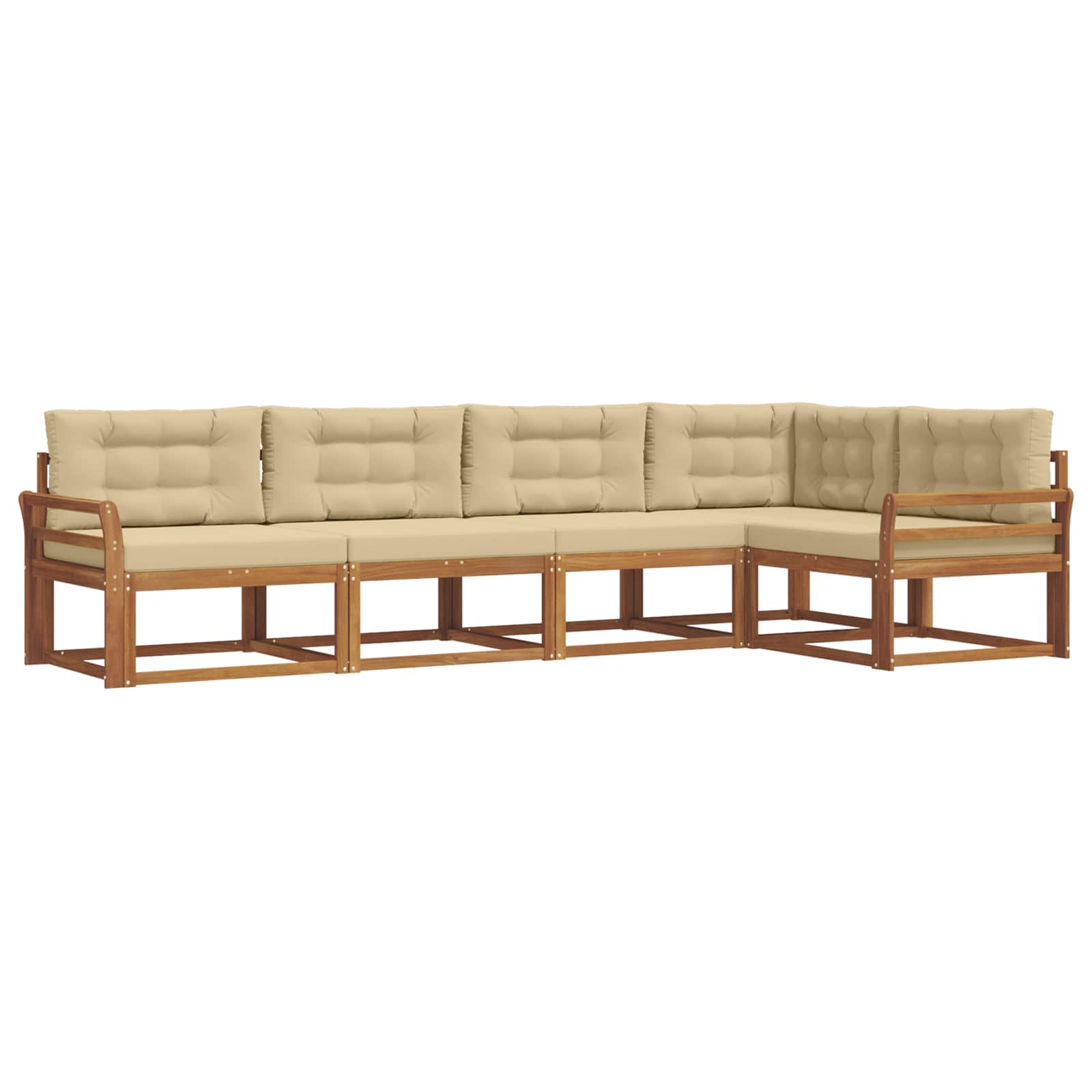 Ensemble de canapés d'extérieur 5 pcs Naturel et Beige - XIOS