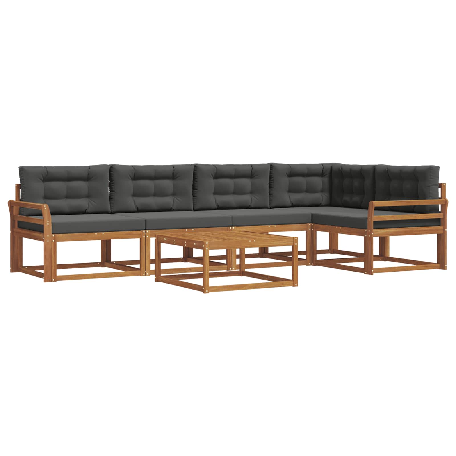 Ensemble de canapés d'extérieur 6 pcs Naturel et Anthracite - XIOS