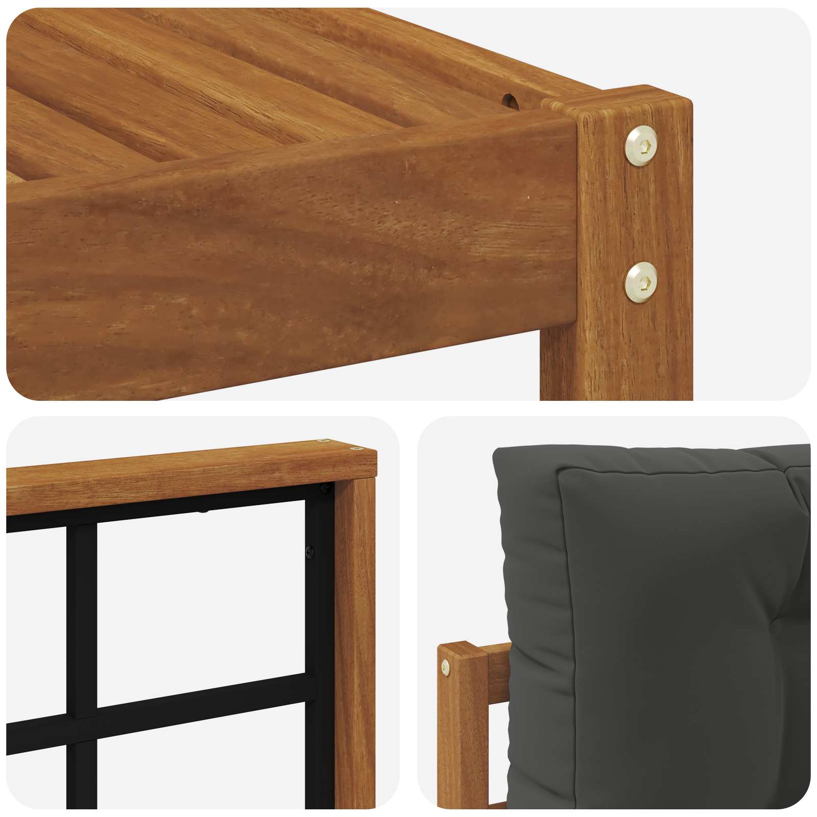 Ensemble de canapés d'extérieur 6 pcs Naturel et Anthracite - XIOS