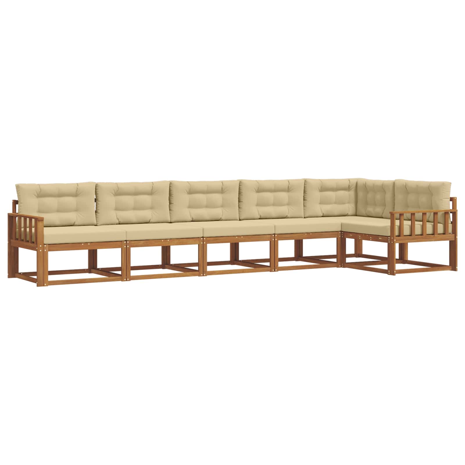 Ensemble de canapés d'extérieur 6 pcs Naturel et Beige - XIOS