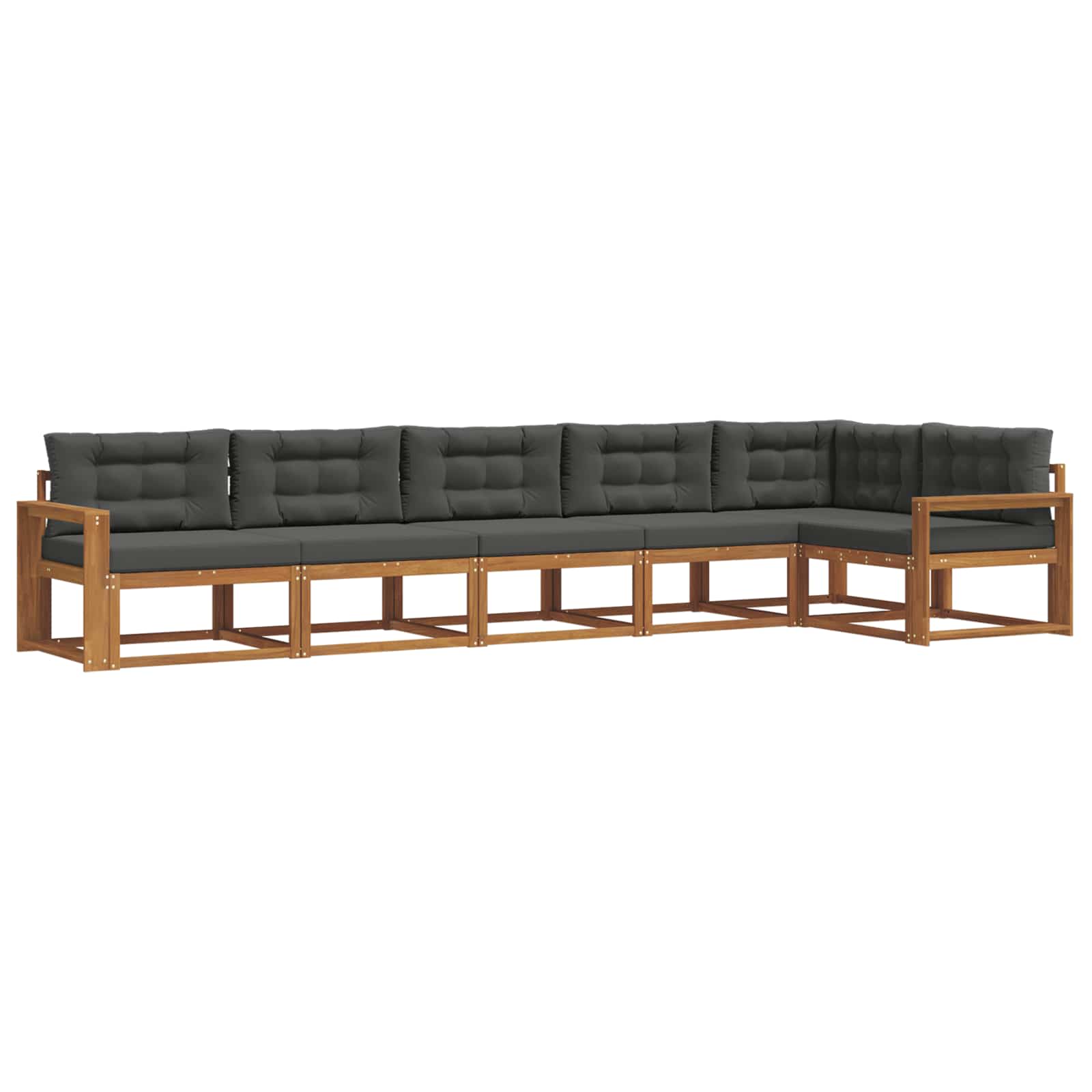 Ensemble de canapés d'extérieur 6 pcs Naturel et Anthracite - XIOS