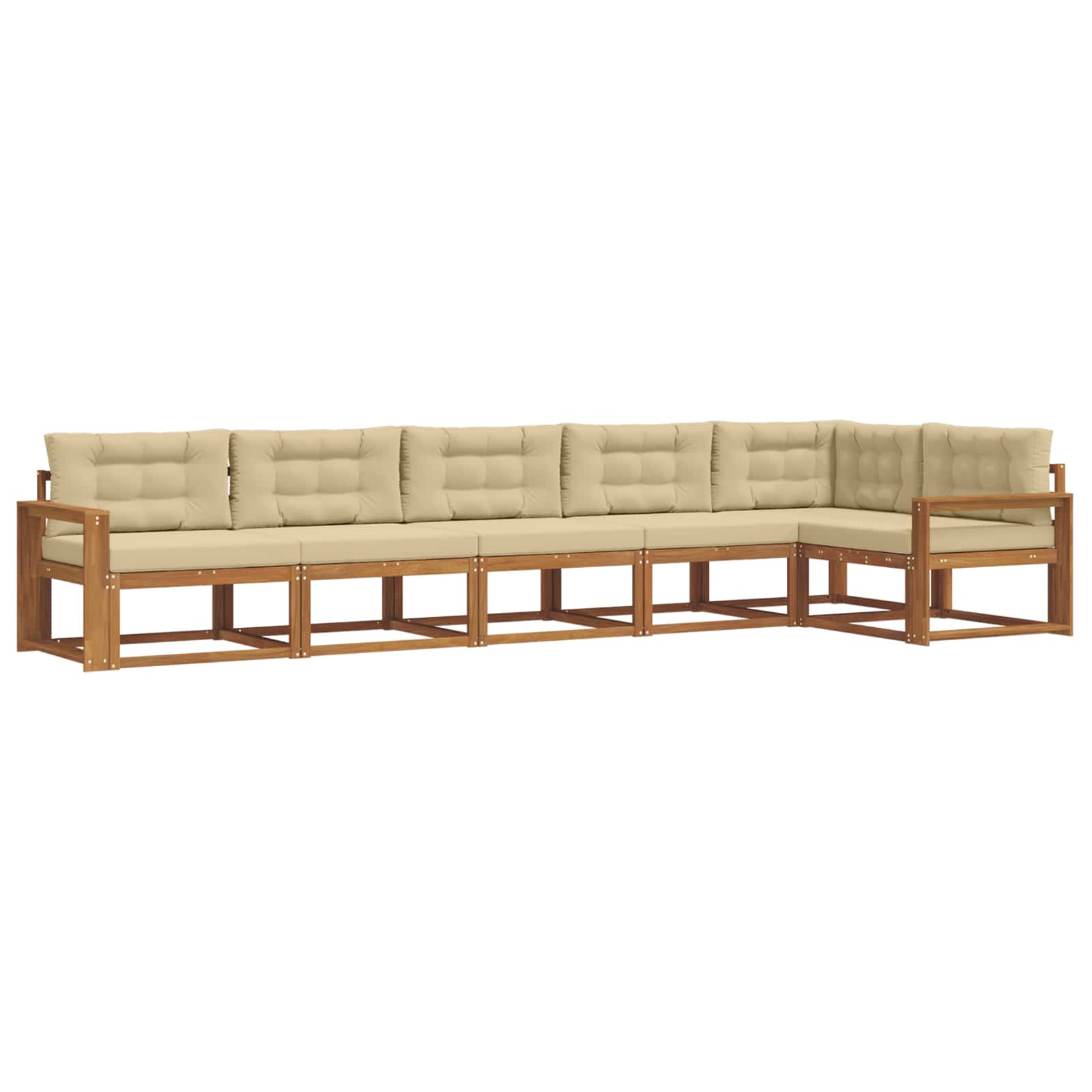 Ensemble de canapés d'extérieur 6 pc Naturel et Beige - XIOS