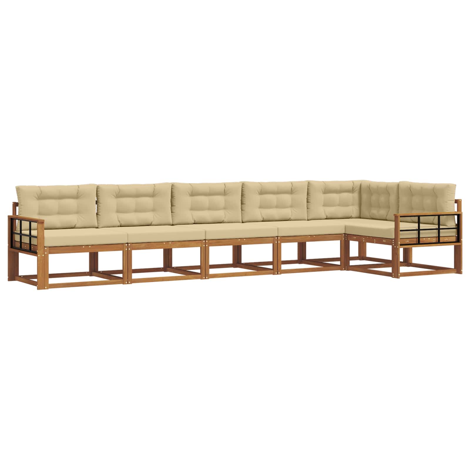 Ensemble de canapés d'extérieur 6 pcs Naturel et Beige - XIOS