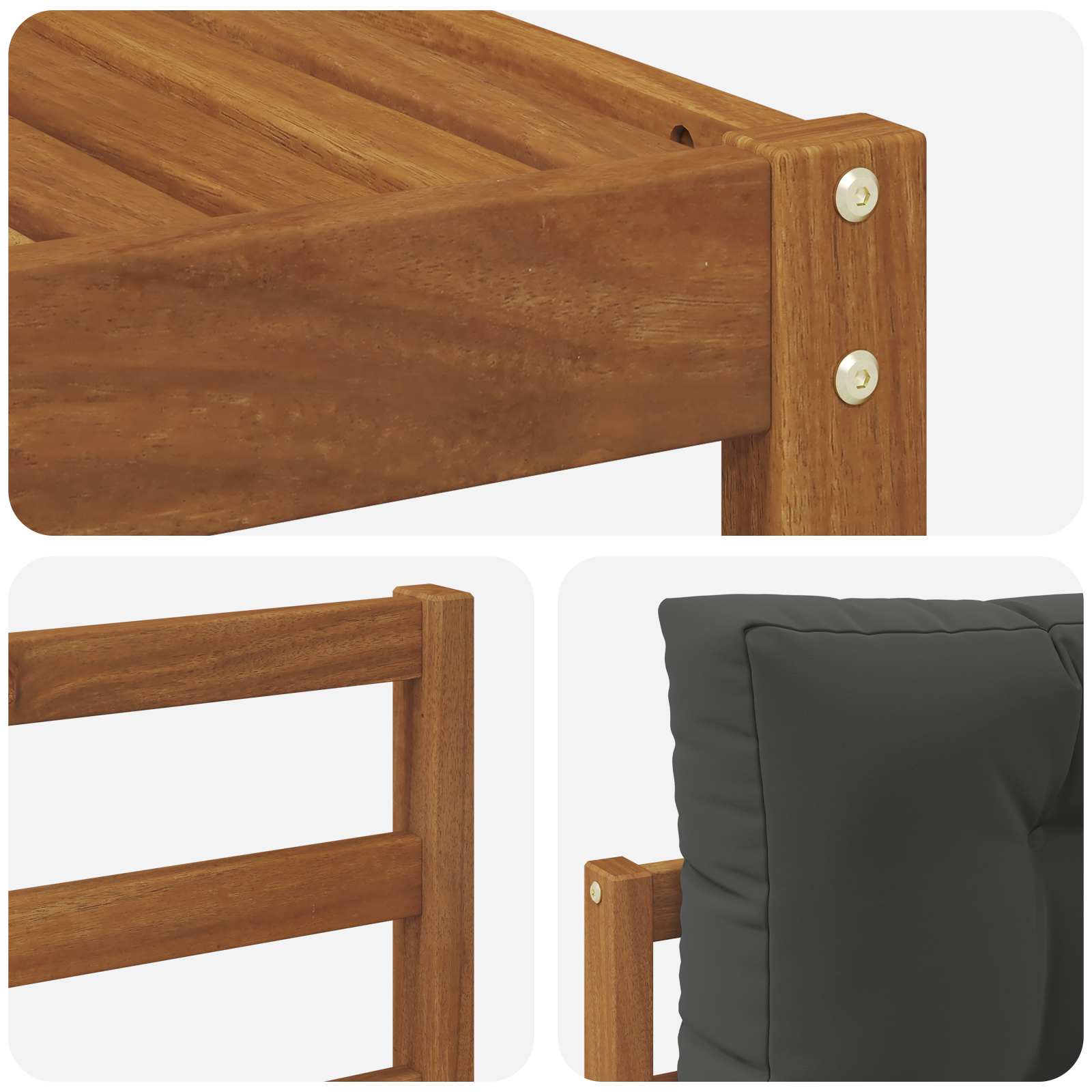 Ensemble de canapés d'extérieur 7 pcs Naturel et Anthracite - XIOS