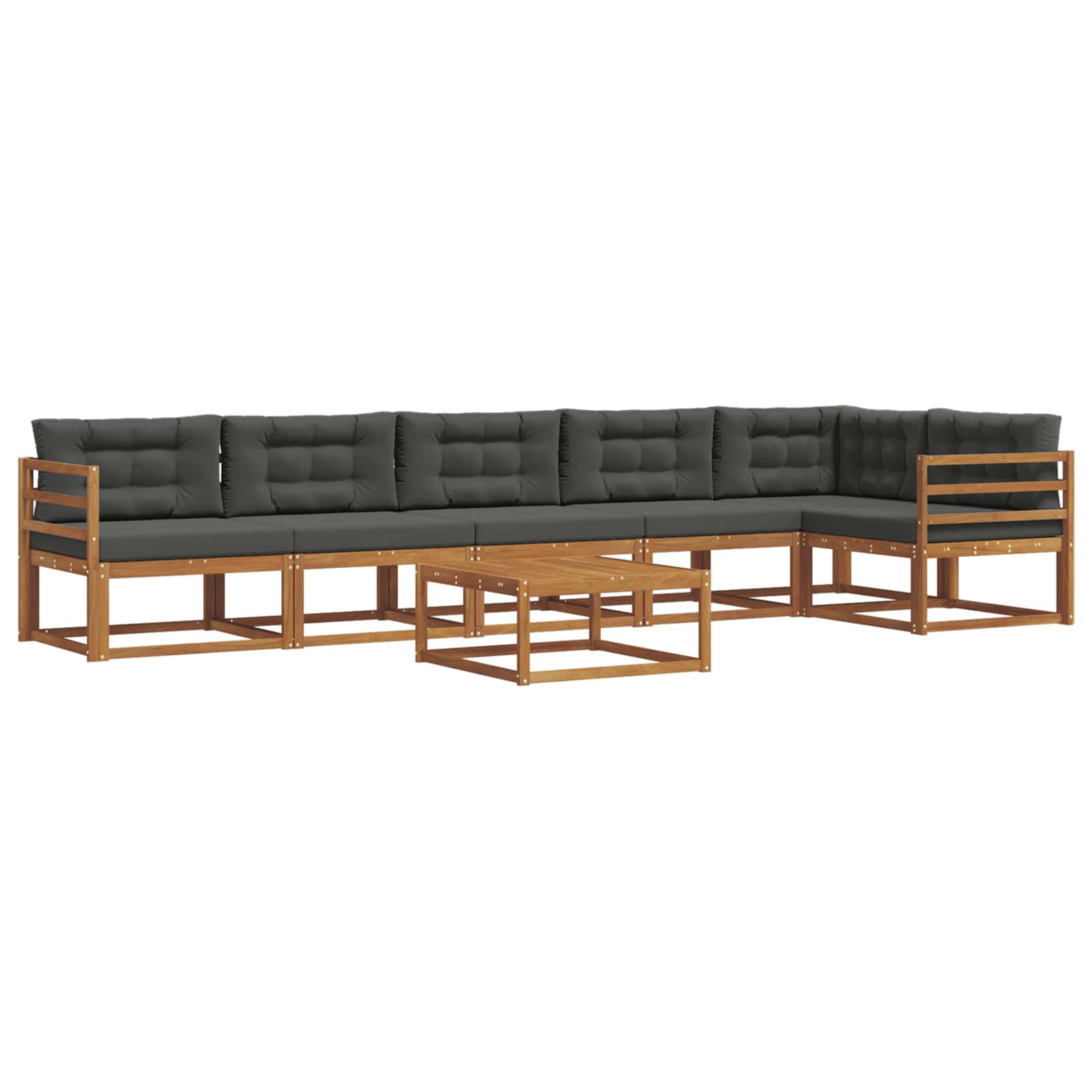Ensemble de canapés d'extérieur 7 pcs Naturel et Anthracite - XIOS