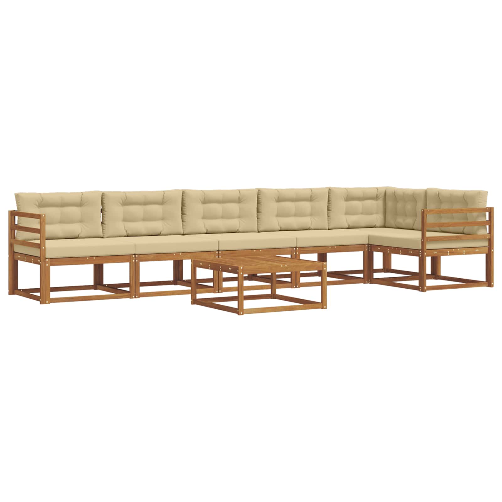 Ensemble de canapés d'extérieur 7 pcs Naturel et Beige - XIOS