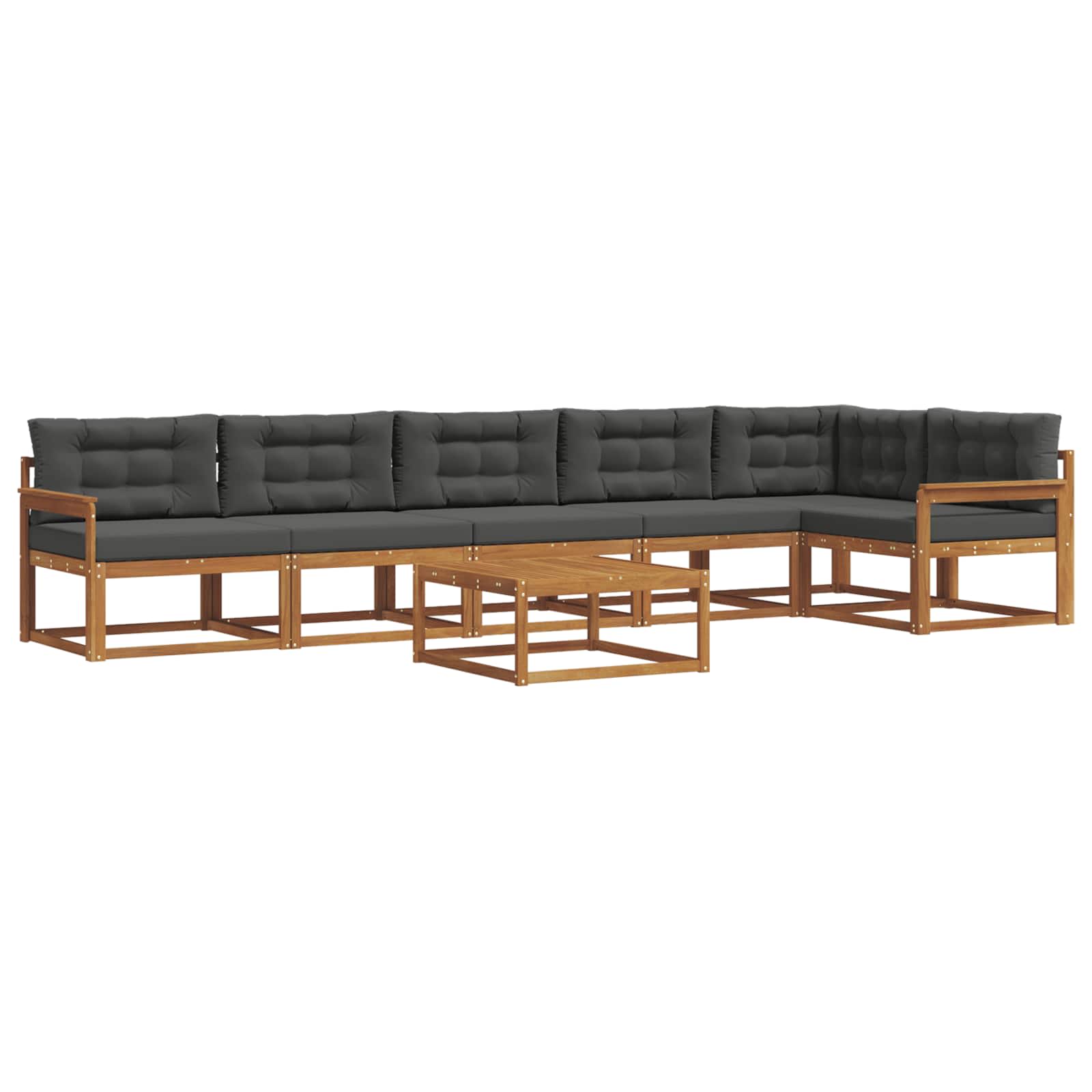 Ensemble de canapés d'extérieur 7 pcs Naturel et Anthracite - XIOS
