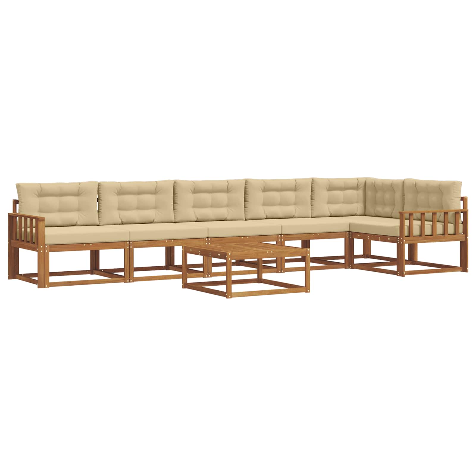 Ensemble de canapés d'extérieur 7 pcs Naturel et Beige - XIOS