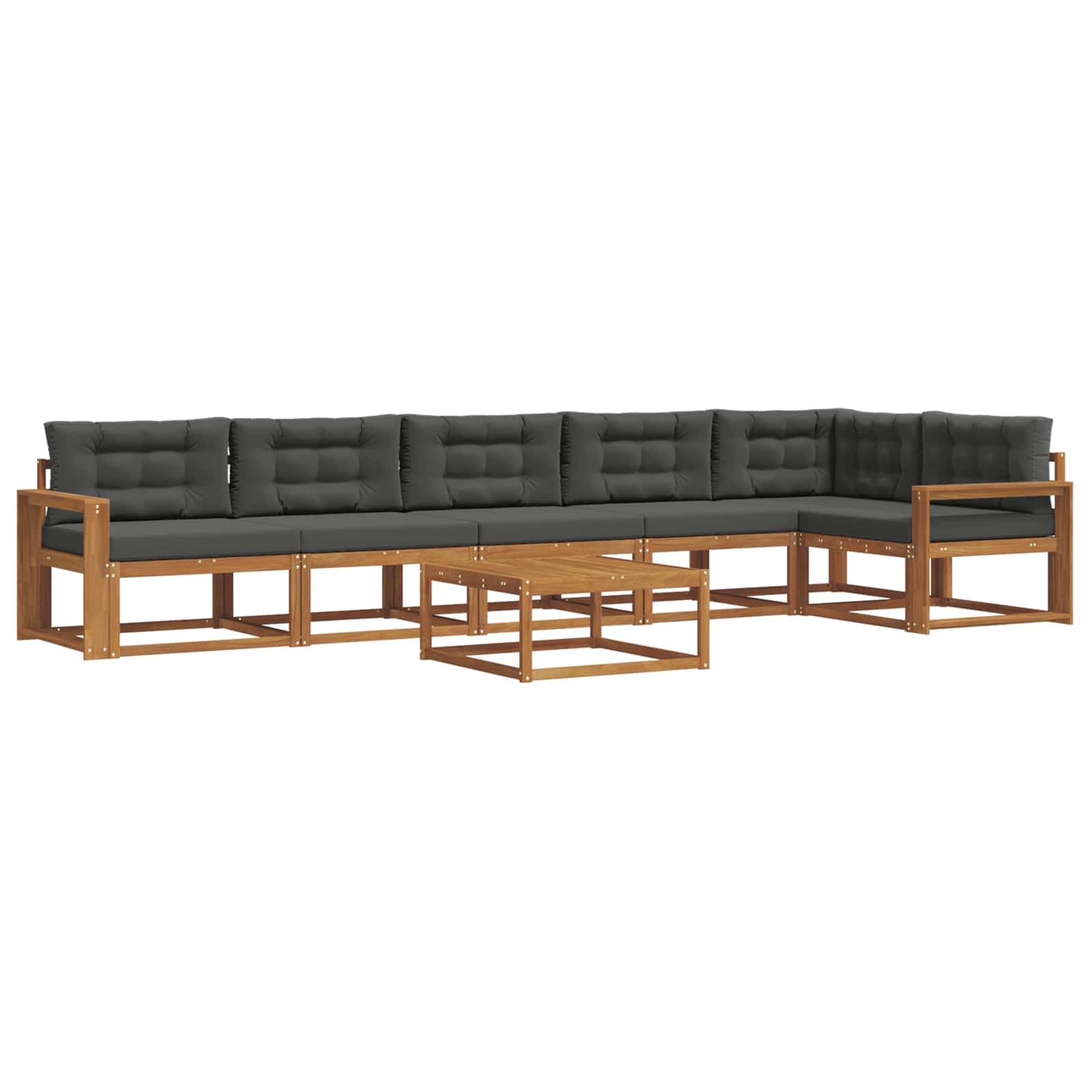 Ensemble de canapés d'extérieur 7 pcs Naturel et Anthracite - XIOS