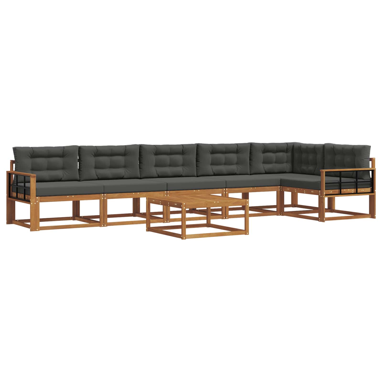 Ensemble de canapés d'extérieur 7 pcs Naturel et Anthracite - XIOS