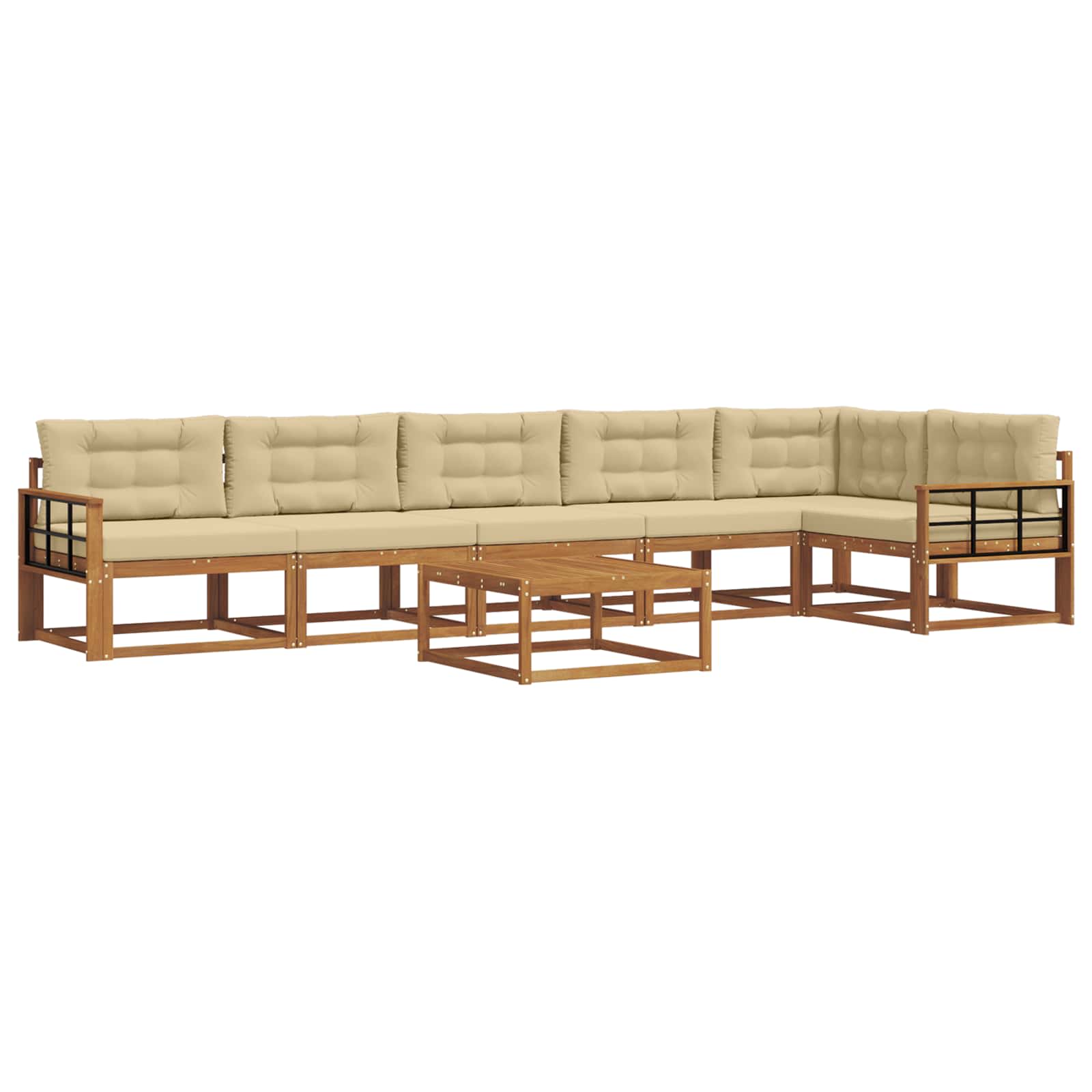Ensemble de canapés d'extérieur 7 pcs Naturel et Beige - XIOS