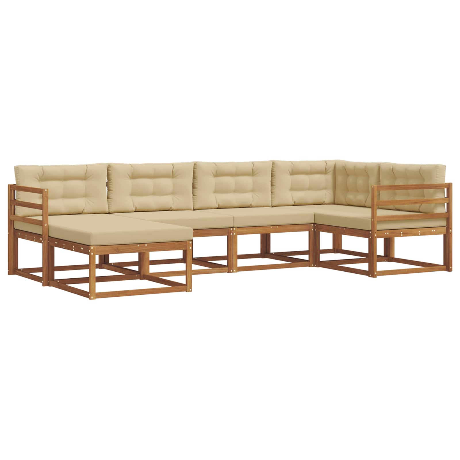 Ensemble de canapés d'extérieur 6 pcs Naturel et Beige - XIOS