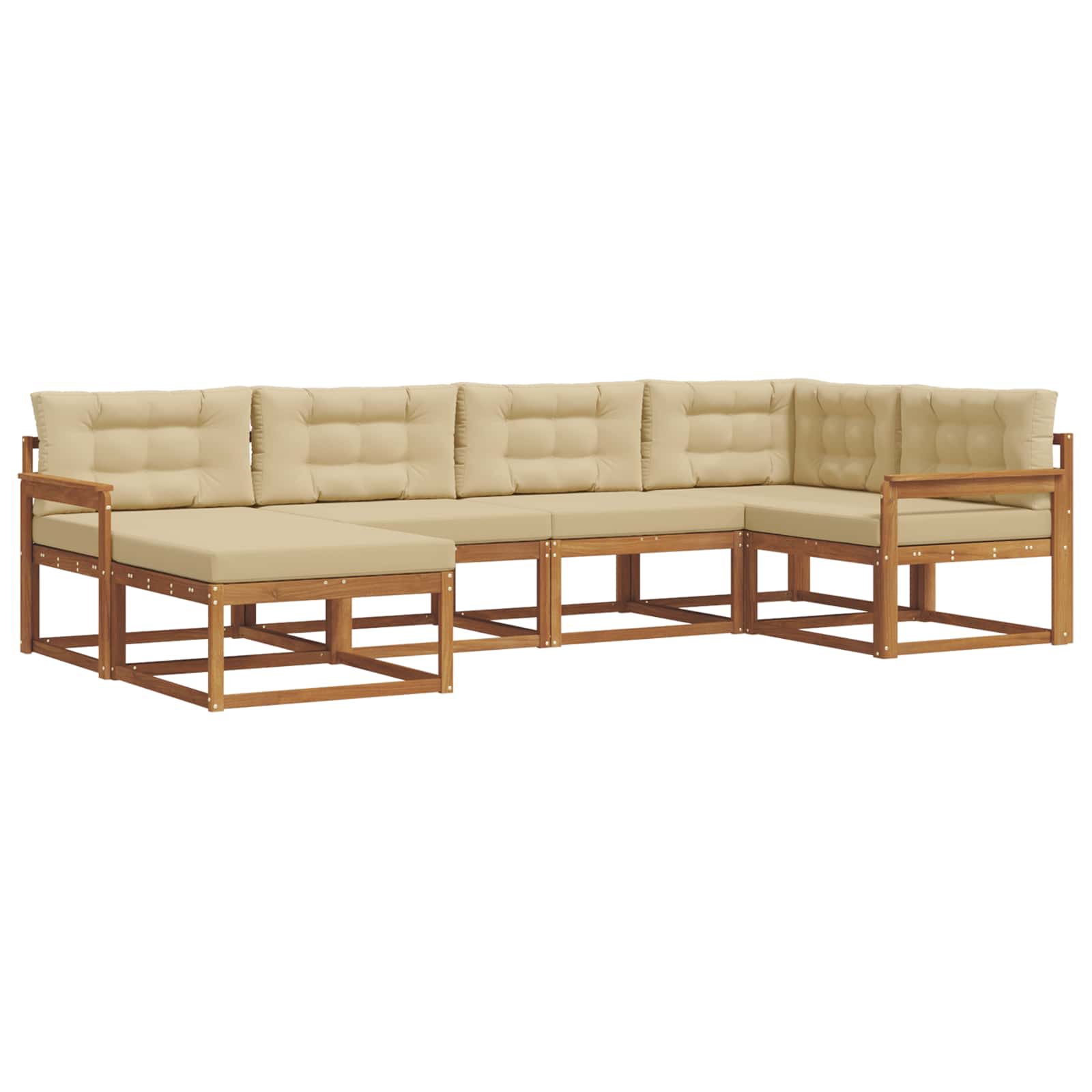 Ensemble de canapés d'extérieur 6 pcs Naturel et Beige - XIOS