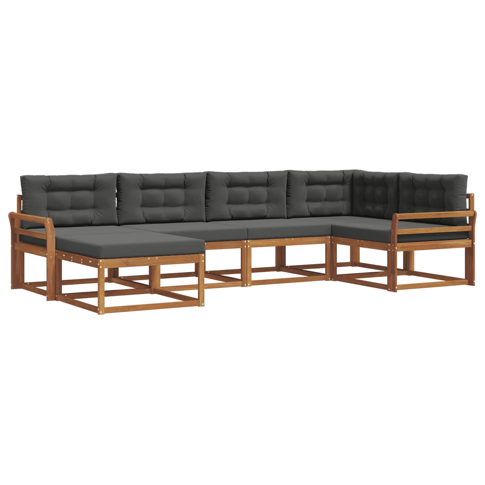 Ensemble de canapés d'extérieur 6 pcs Naturel et Anthracite - XIOS