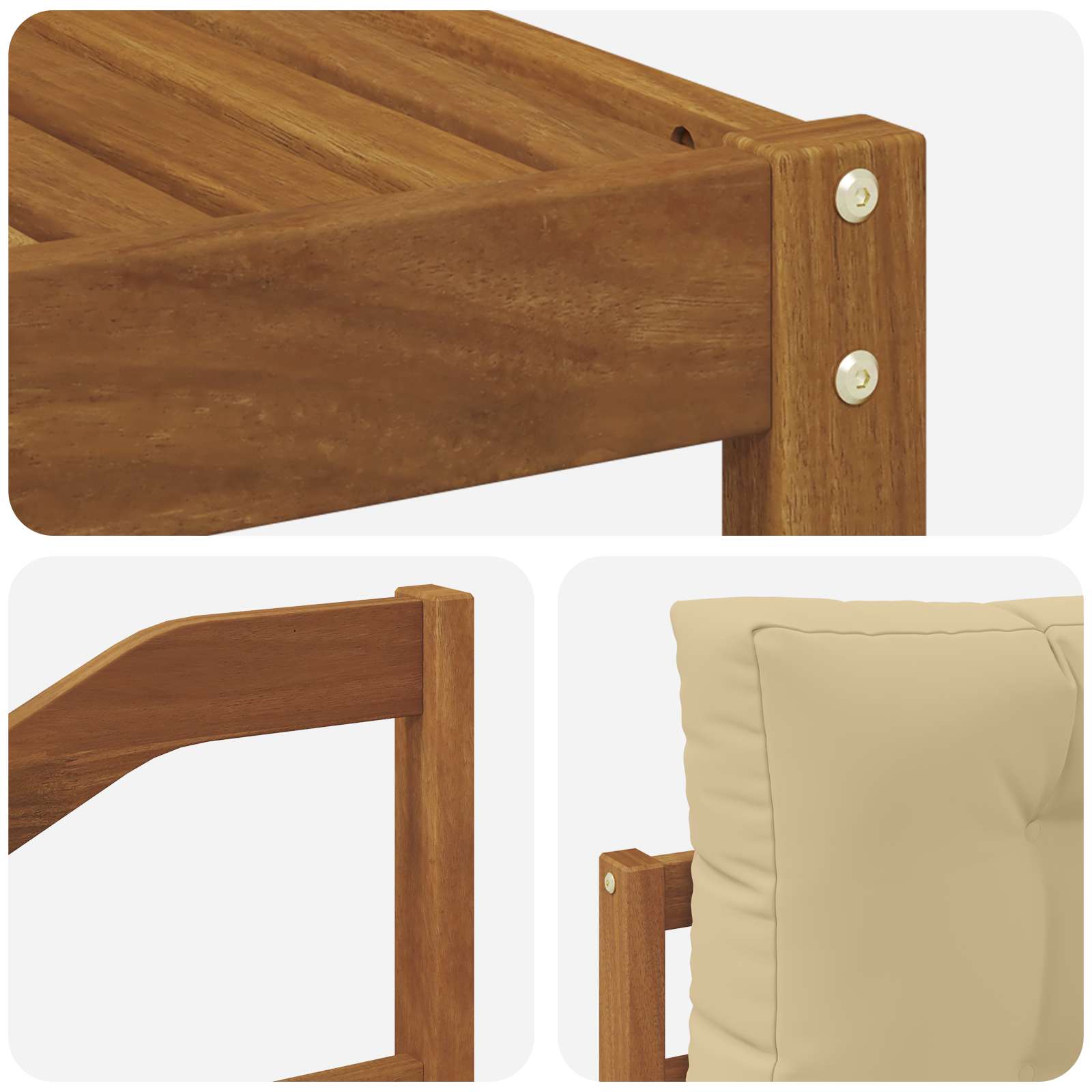 Ensemble de canapés d'extérieur 6 pcs Naturel et Beige - XIOS