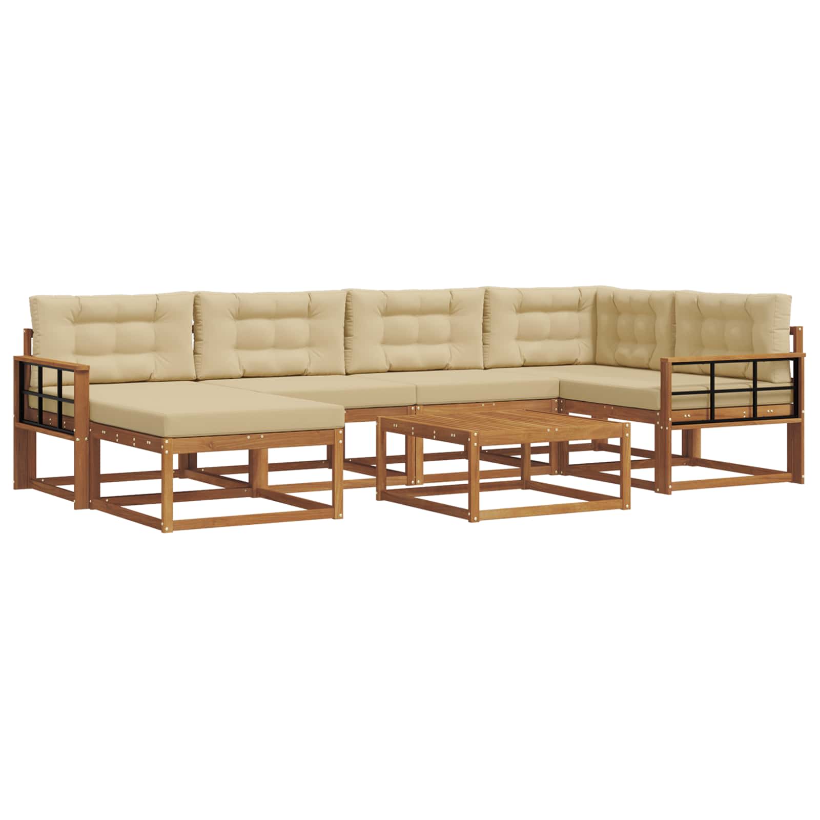 Ensemble de canapés d'extérieur 7 pcs Naturel et Beige - XIOS
