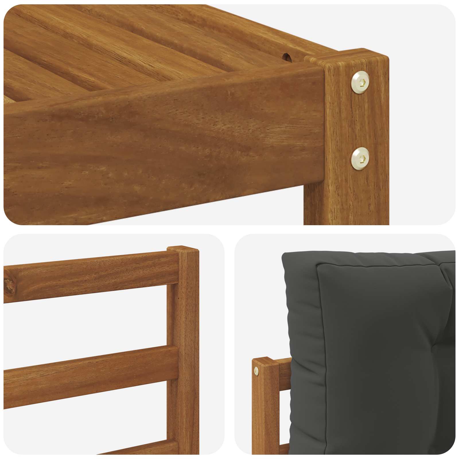 Ensemble de canapés d'extérieur 7 pcs Naturel et Anthracite - XIOS