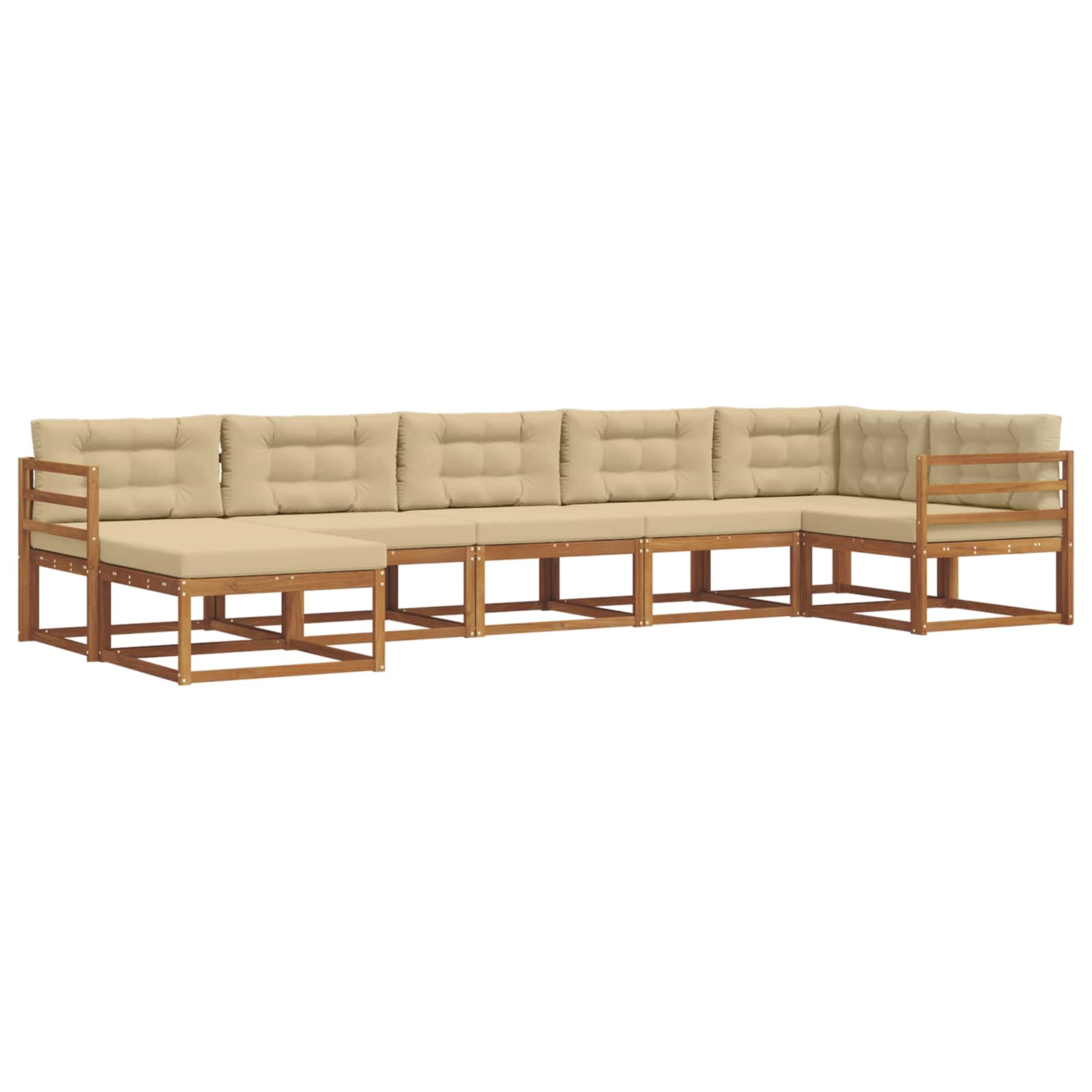 Ensemble de canapés d'extérieur 7 pcs Naturel et Beige - XIOS
