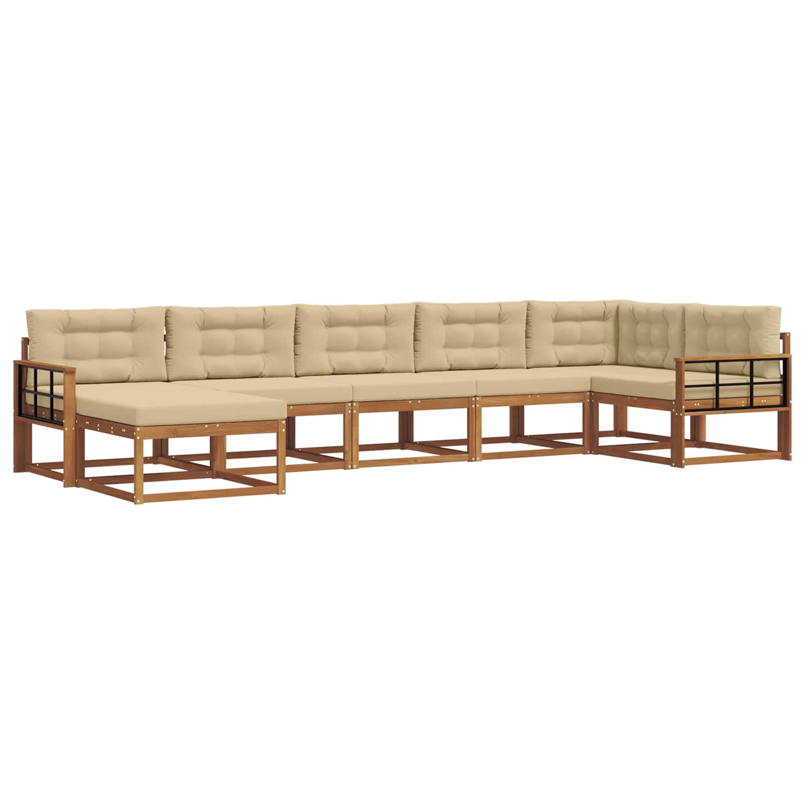 Ensemble de canapés d'extérieur 7 pcs Naturel et Beige - XIOS
