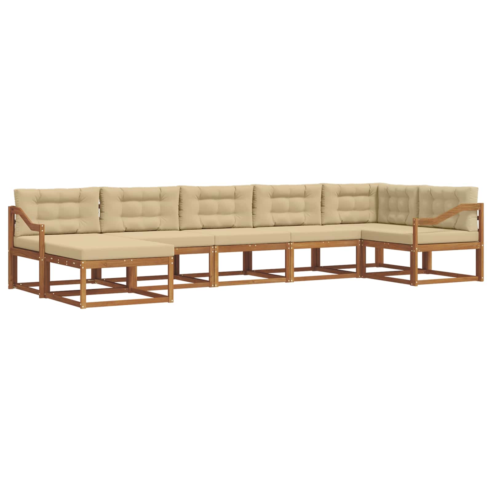 Ensemble de canapés d'extérieur 7 pcs Naturel et Beige - XIOS