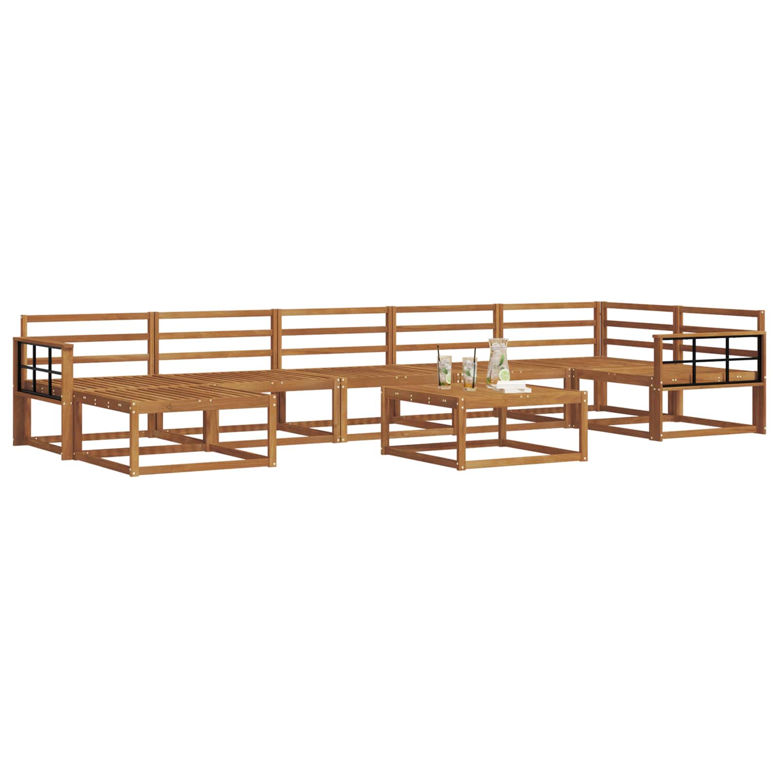 Ensemble de canapés d'extérieur 8 pcs Naturel - XIOS