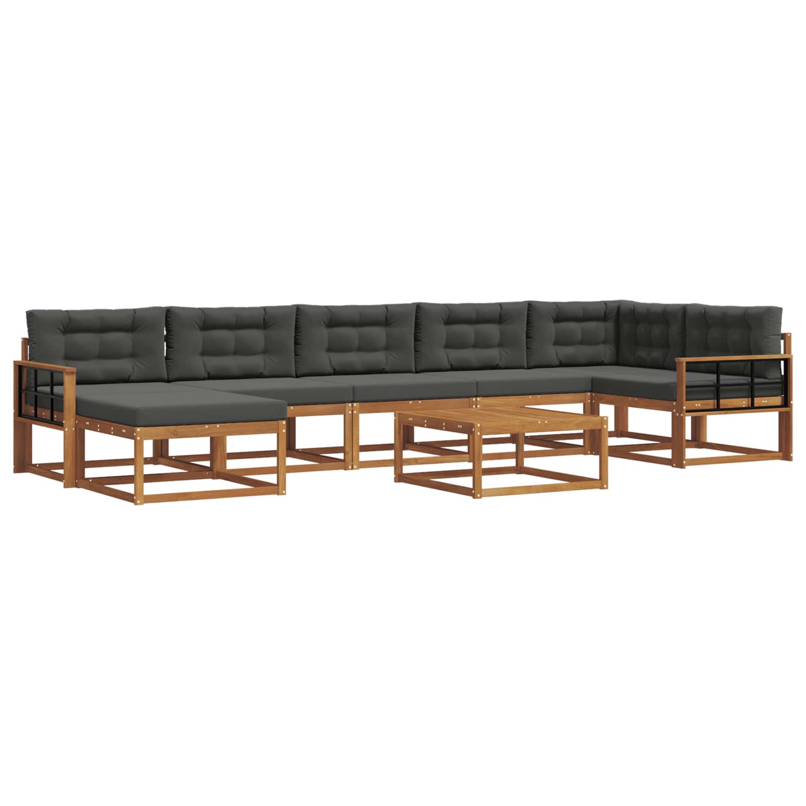 Ensemble de canapés d'extérieur 8 pcs Naturel et Anthracite - XIOS