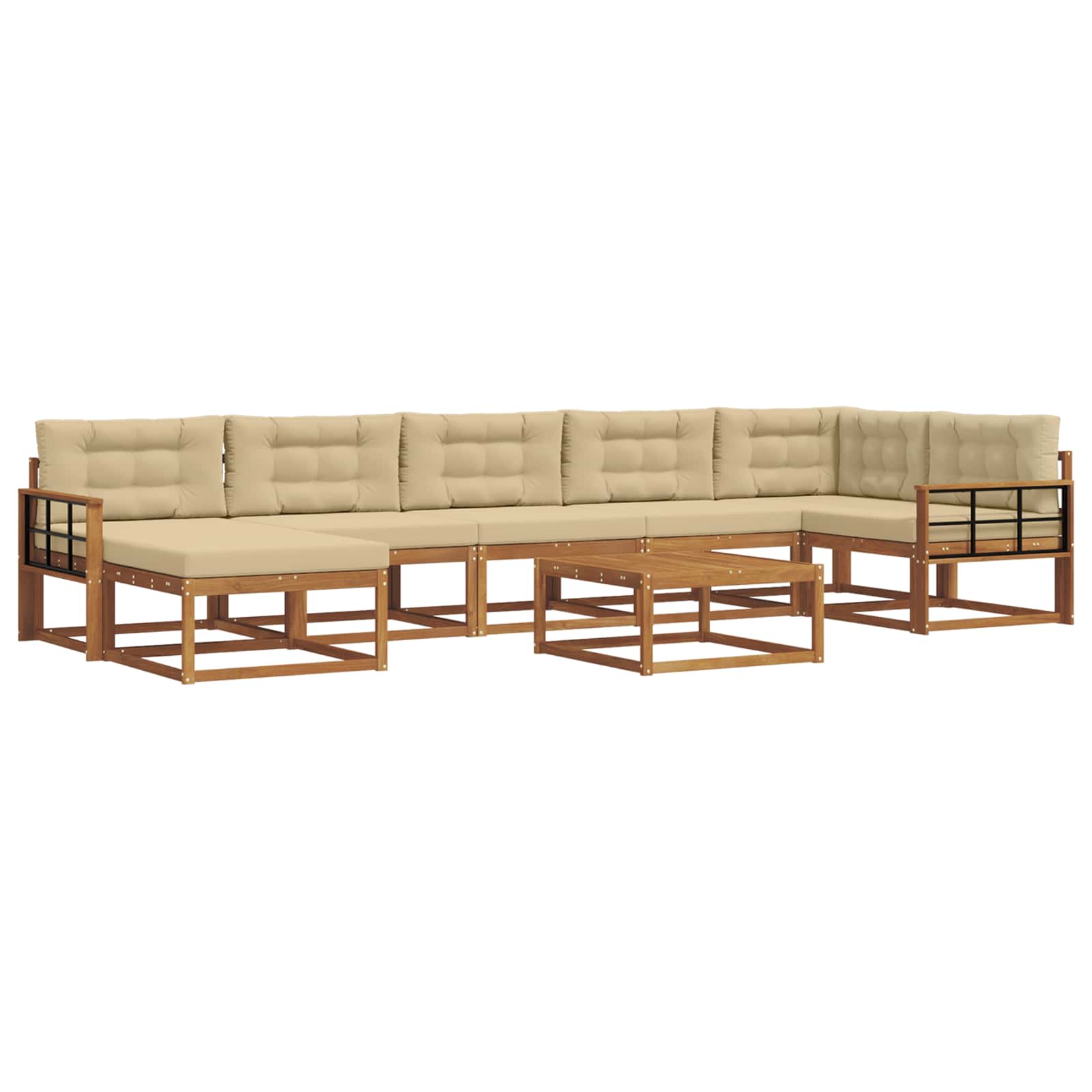Ensemble de canapés d'extérieur 8 pcs Naturel et Beige - XIOS