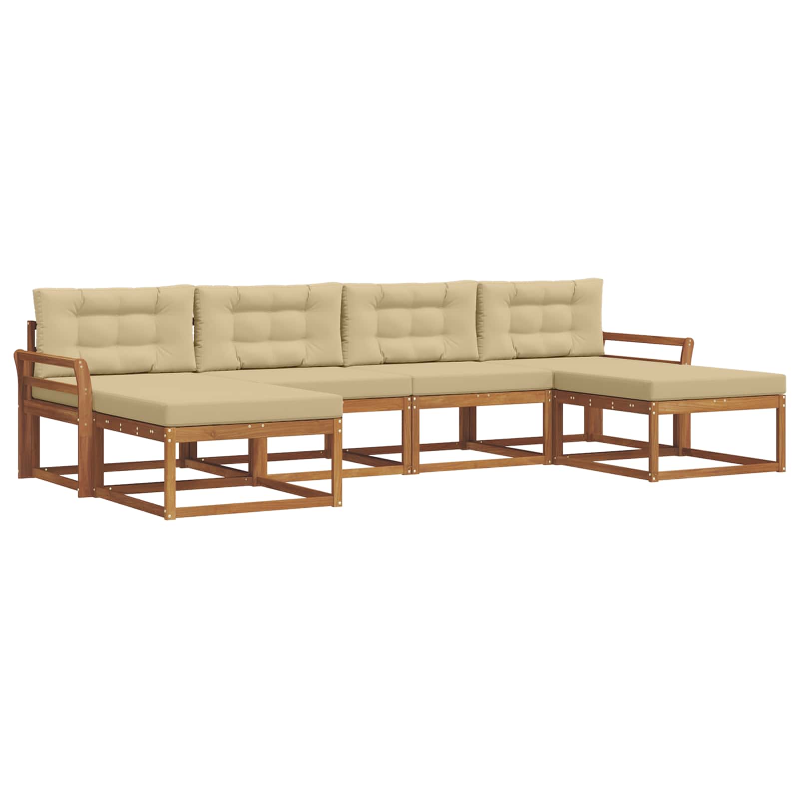 Ensemble de canapés d'extérieur 6 pc Naturel et Beige - XIOS