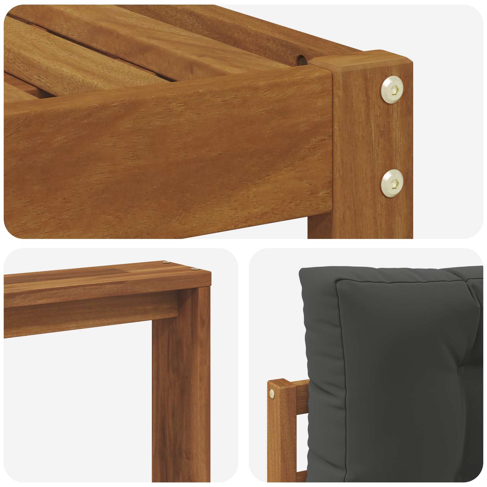 Ensemble de canapés d'extérieur 6 pcs Naturel et Anthracite - XIOS