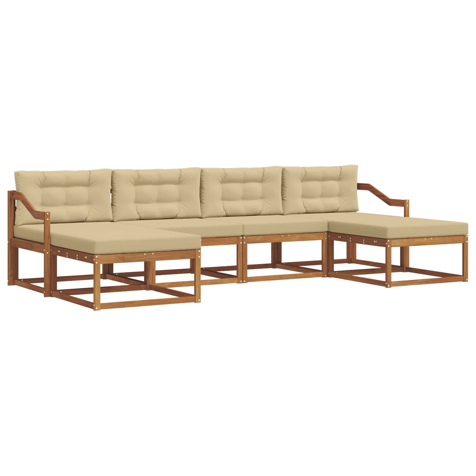 Ensemble de canapés d'extérieur 6 pcs Naturel et Beige - XIOS