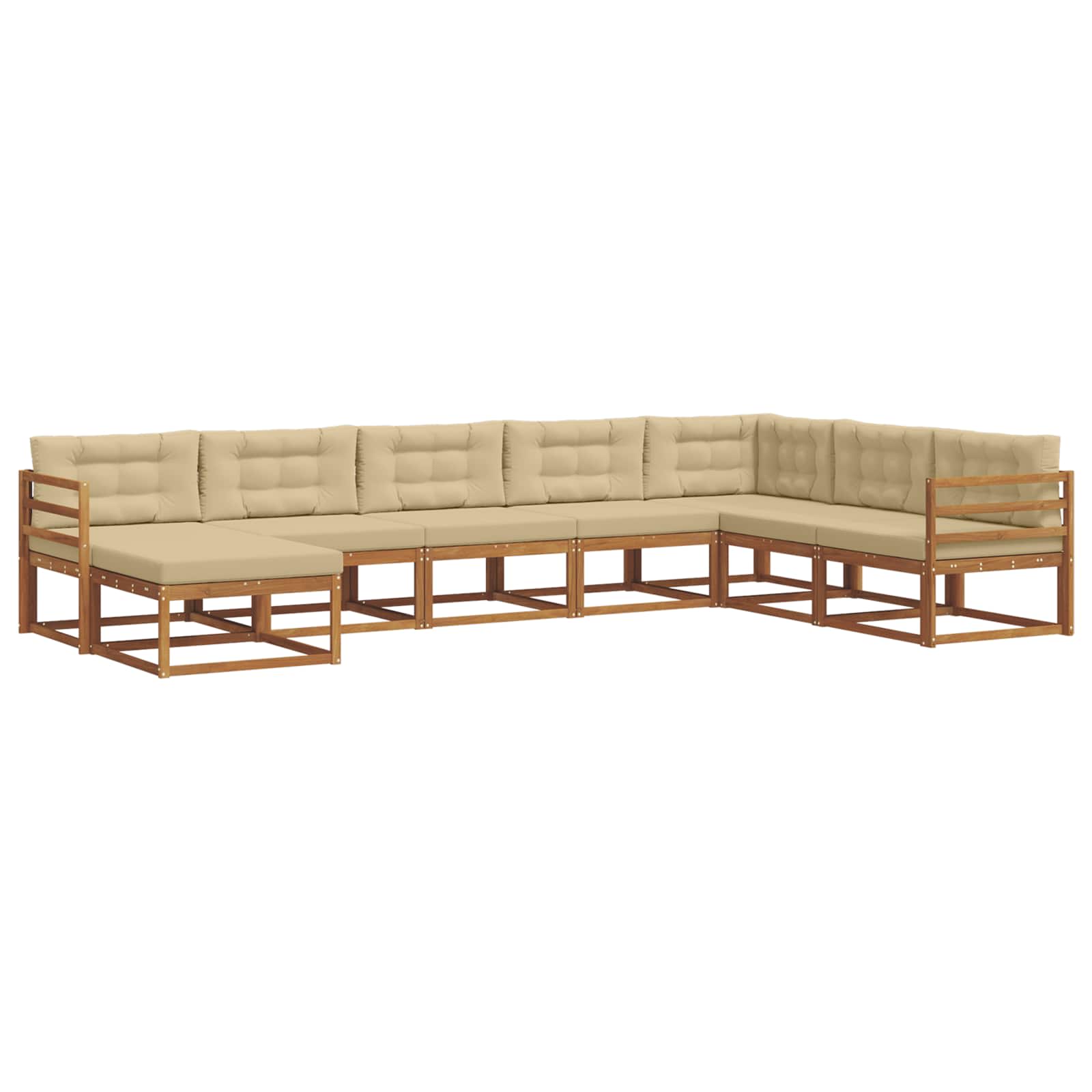 Ensemble de canapés d'extérieur 8 pcs Naturel et Beige - XIOS