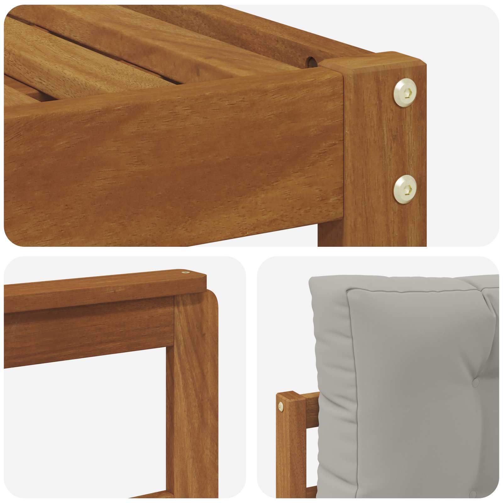 Ensemble de canapés d'extérieur 8 pcs Gris Naturel et Clair - XIOS