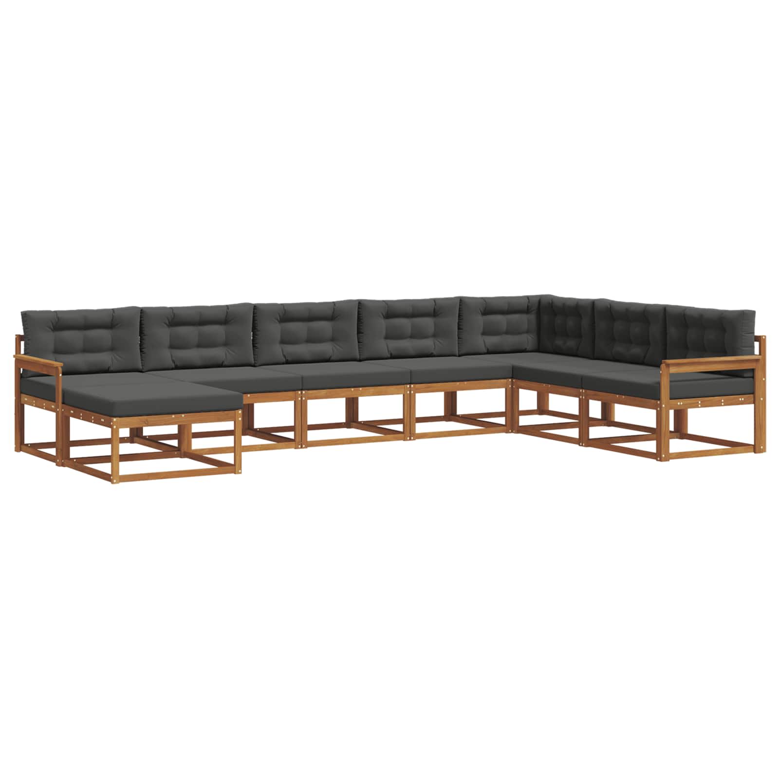 Ensemble de canapés d'extérieur 8 pcs Naturel et Anthracite - XIOS