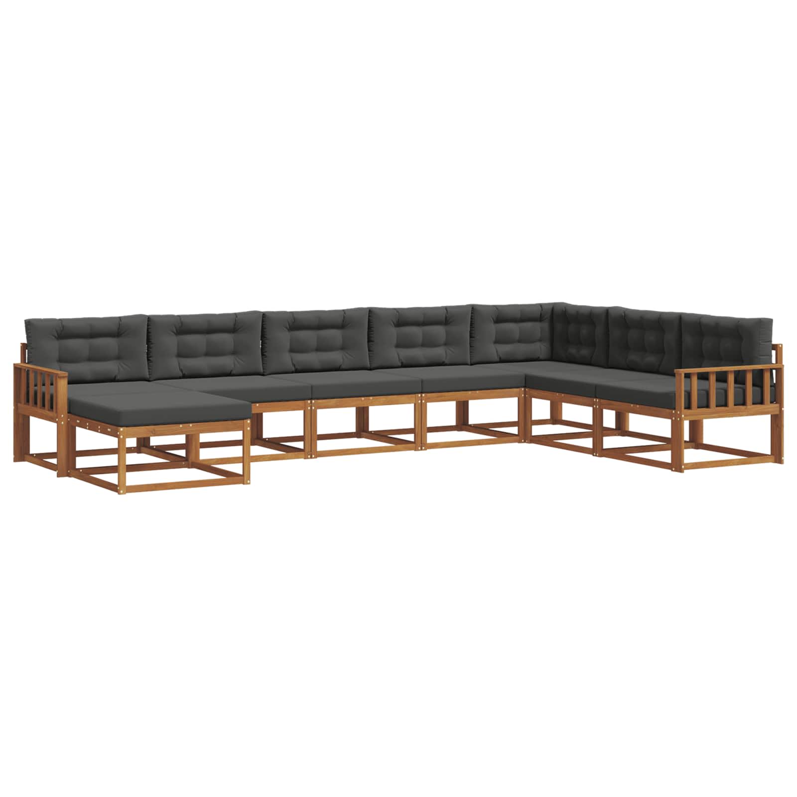 Ensemble de canapés d'extérieur 8 pcs Naturel et Anthracite - XIOS