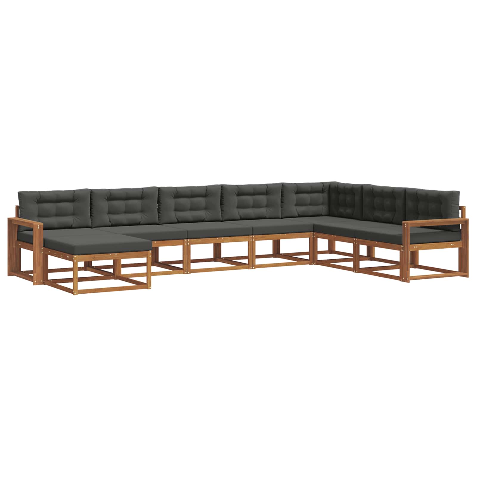 Ensemble de canapés d'extérieur 8 pcs Naturel et Anthracite - XIOS