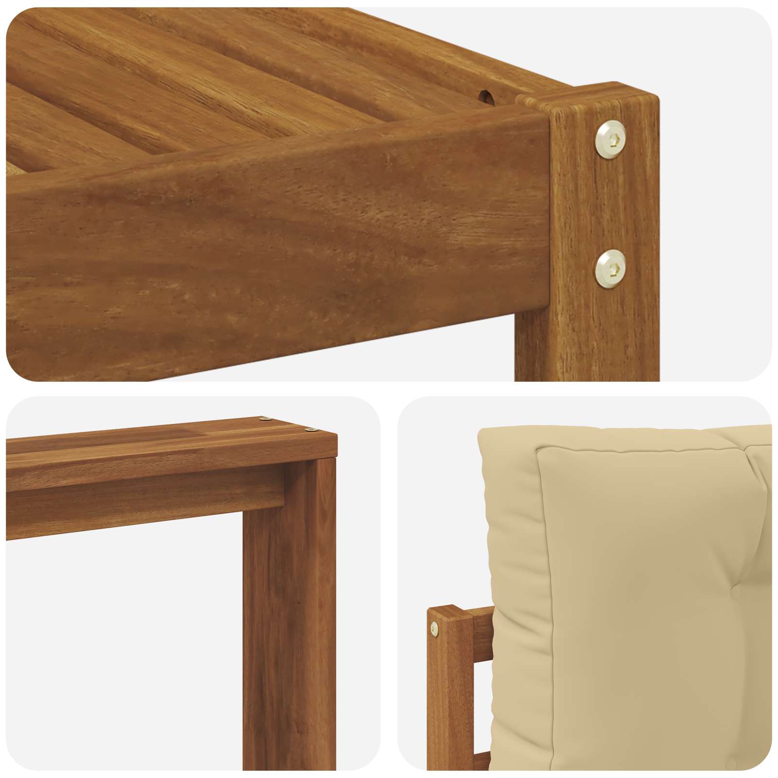 Ensemble de canapés d'extérieur 8 pcs Naturel et Beige - XIOS