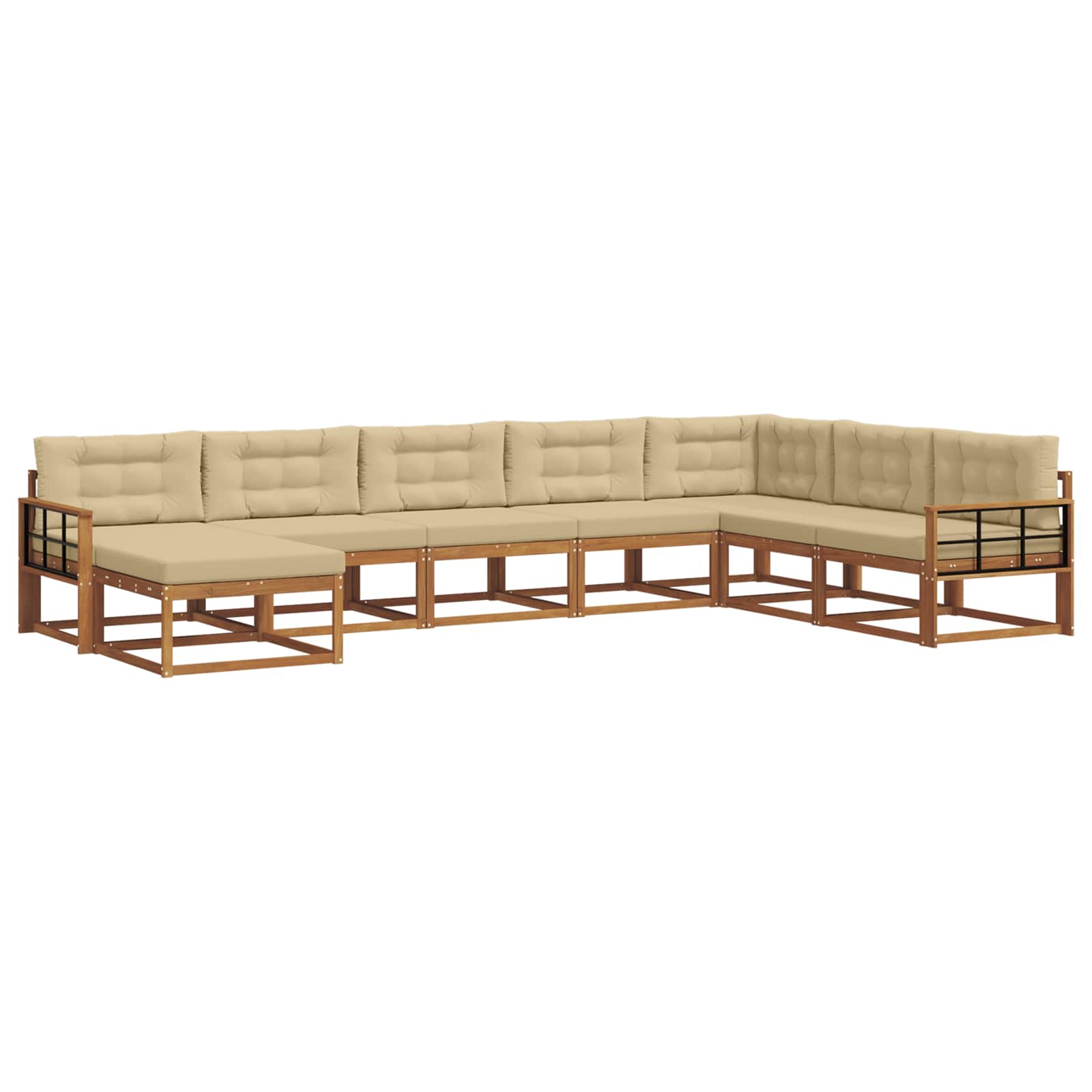 Ensemble de canapés d'extérieur 8 pcs Naturel et Beige - XIOS