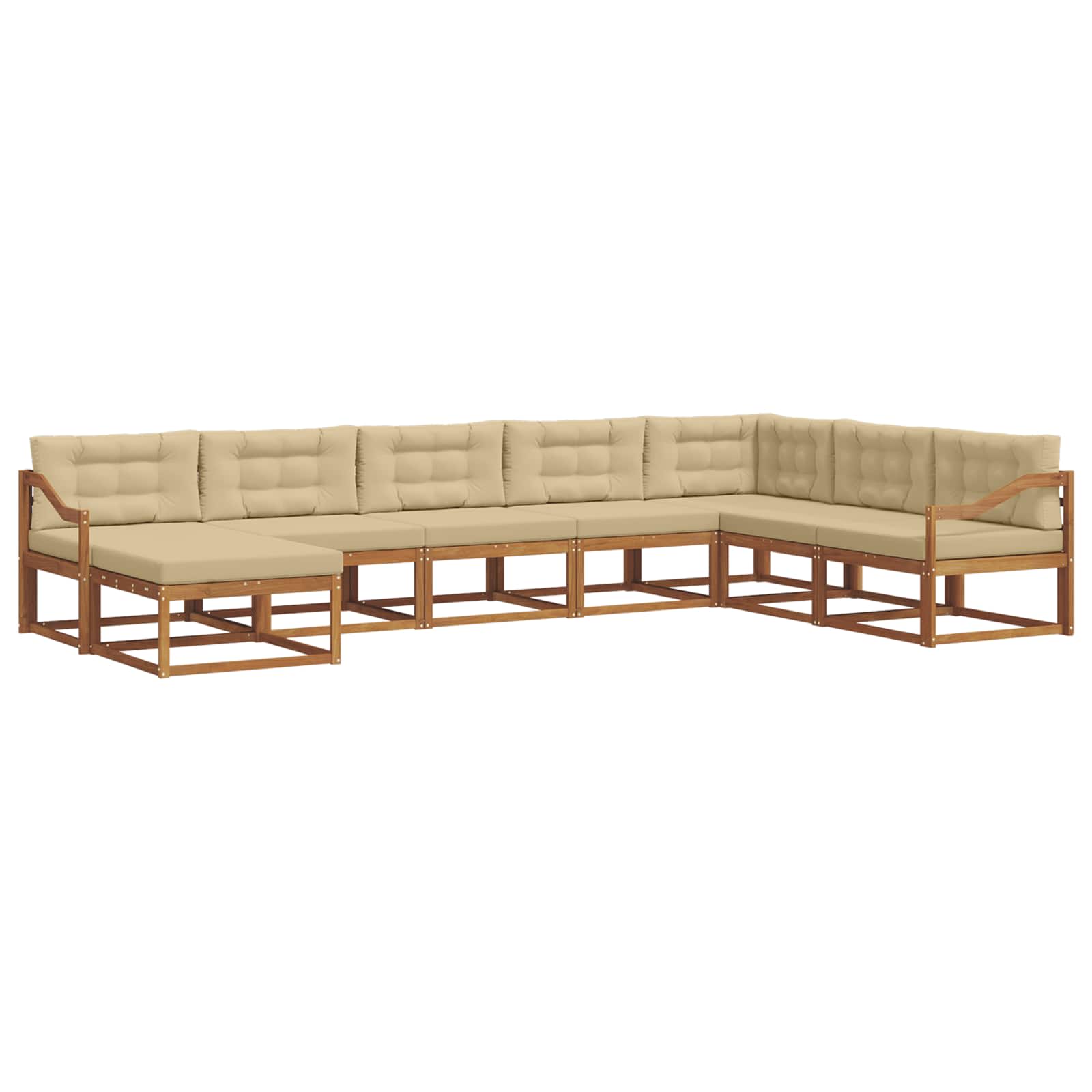 Ensemble de canapés d'extérieur 8 pcs Naturel et Beige - XIOS
