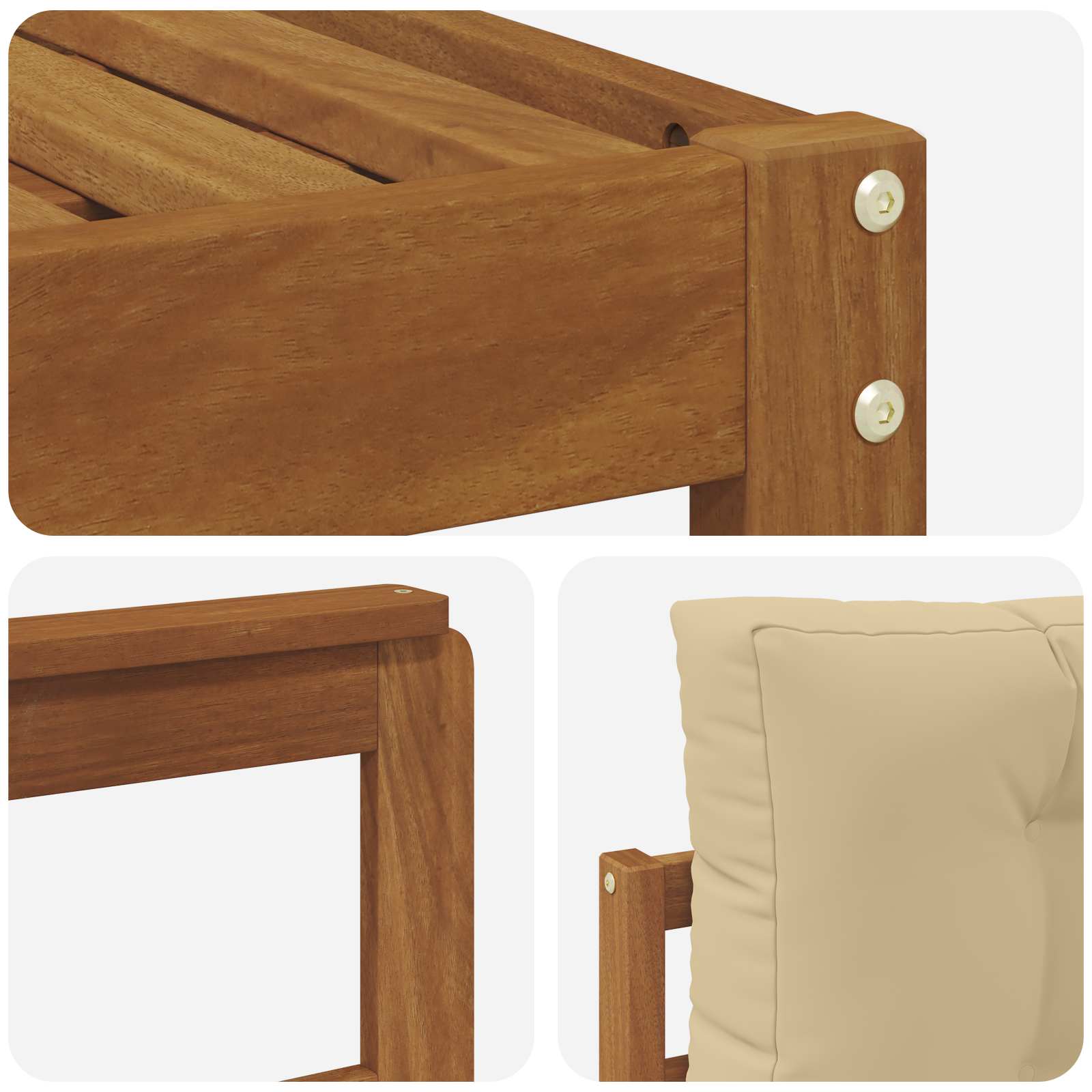 Ensemble de canapés d'extérieur 9 pcs Naturel et Beige - XIOS