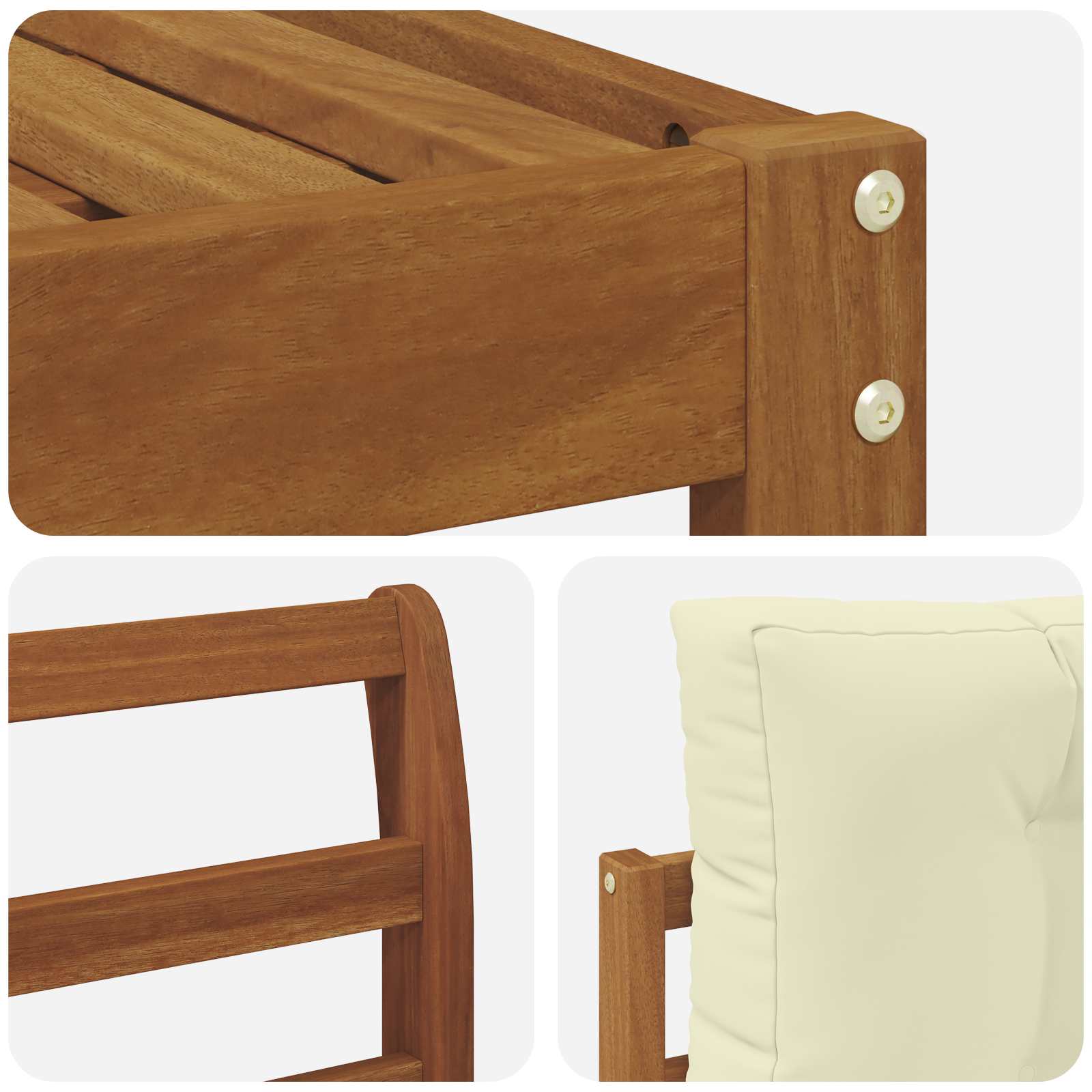 Ensemble de canapés d'extérieur 9 pcs Naturel et Crème - XIOS