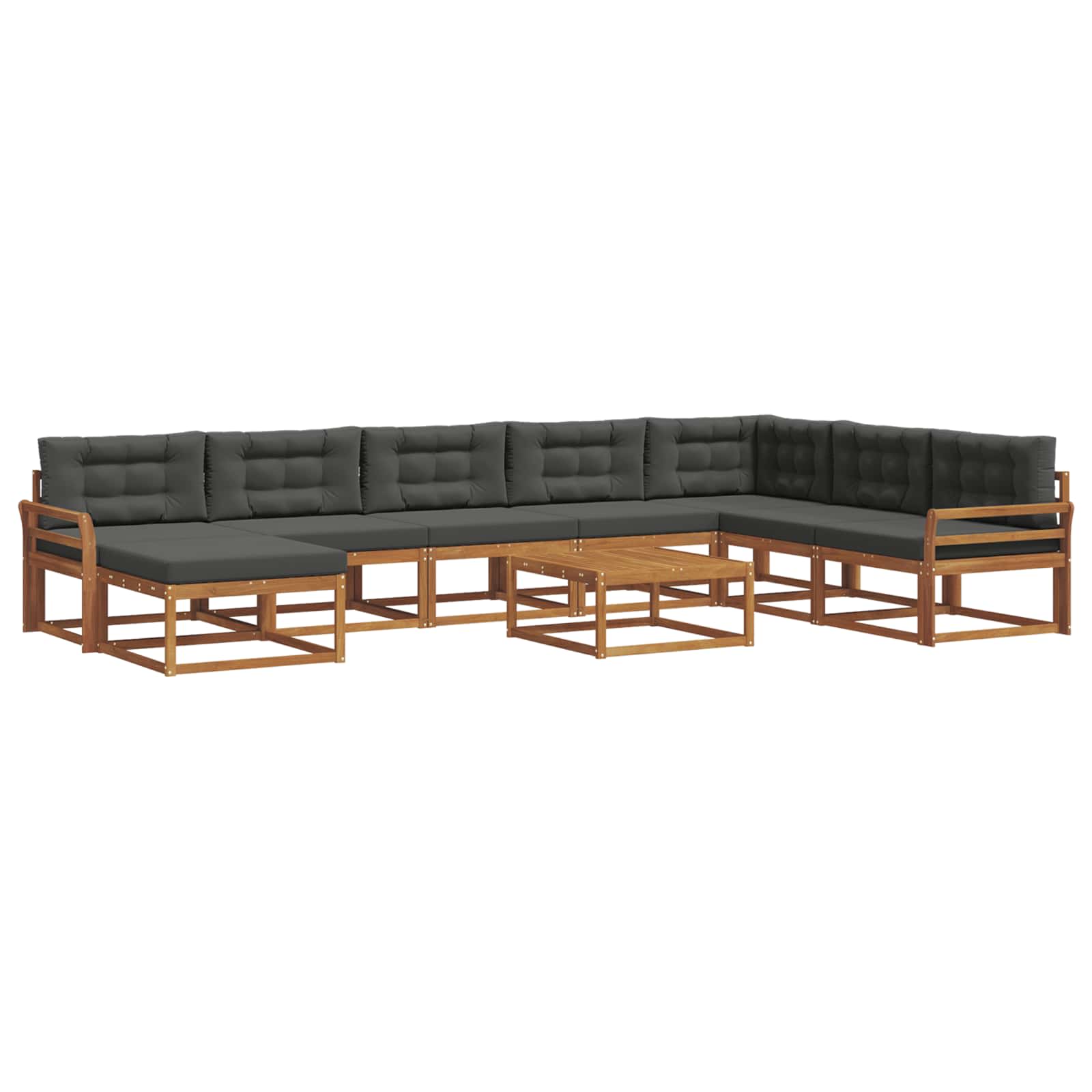 Ensemble de canapés d'extérieur 9 pcs Naturel et Anthracite - XIOS