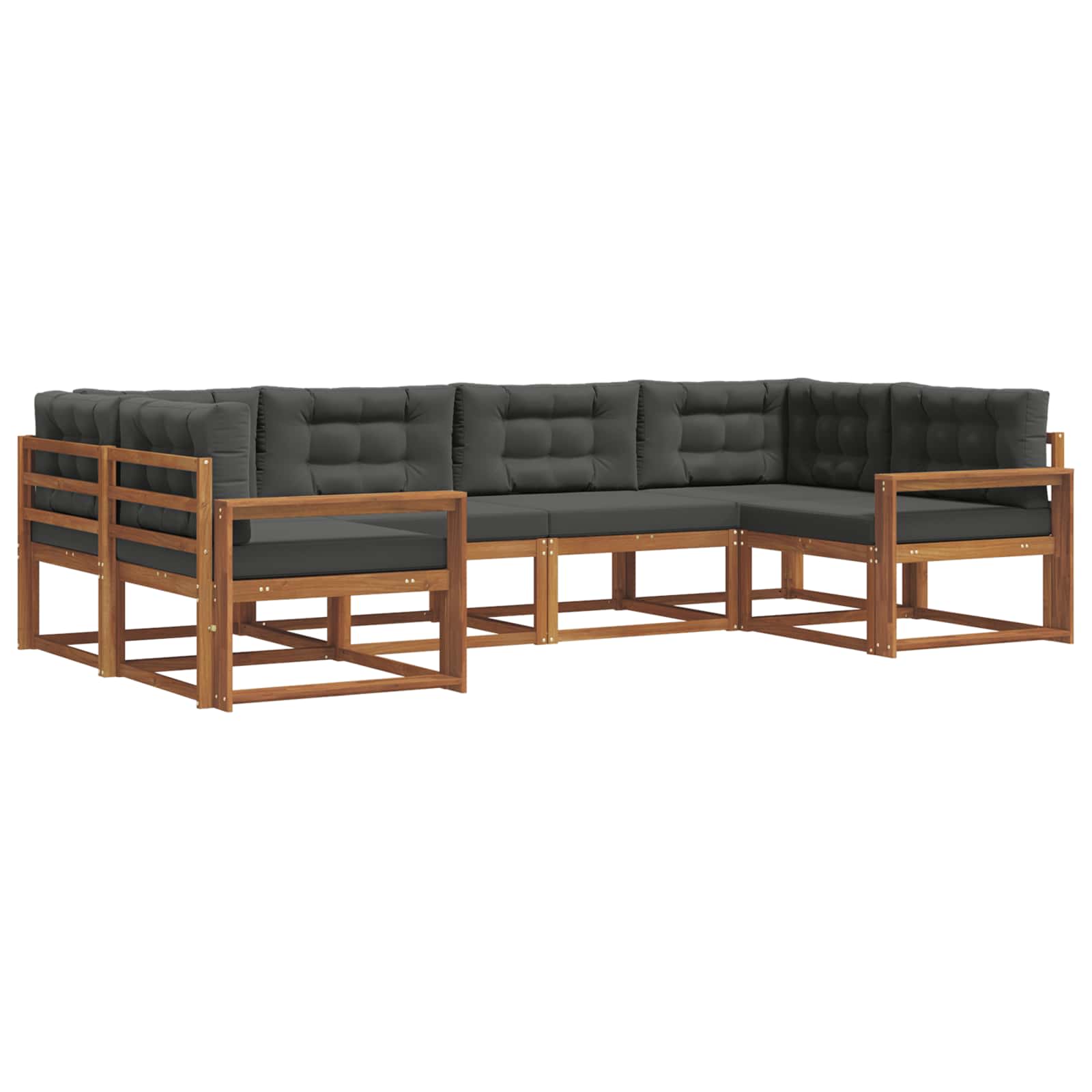 Ensemble de canapés d'extérieur 6 pcs Naturel et Anthracite - XIOS